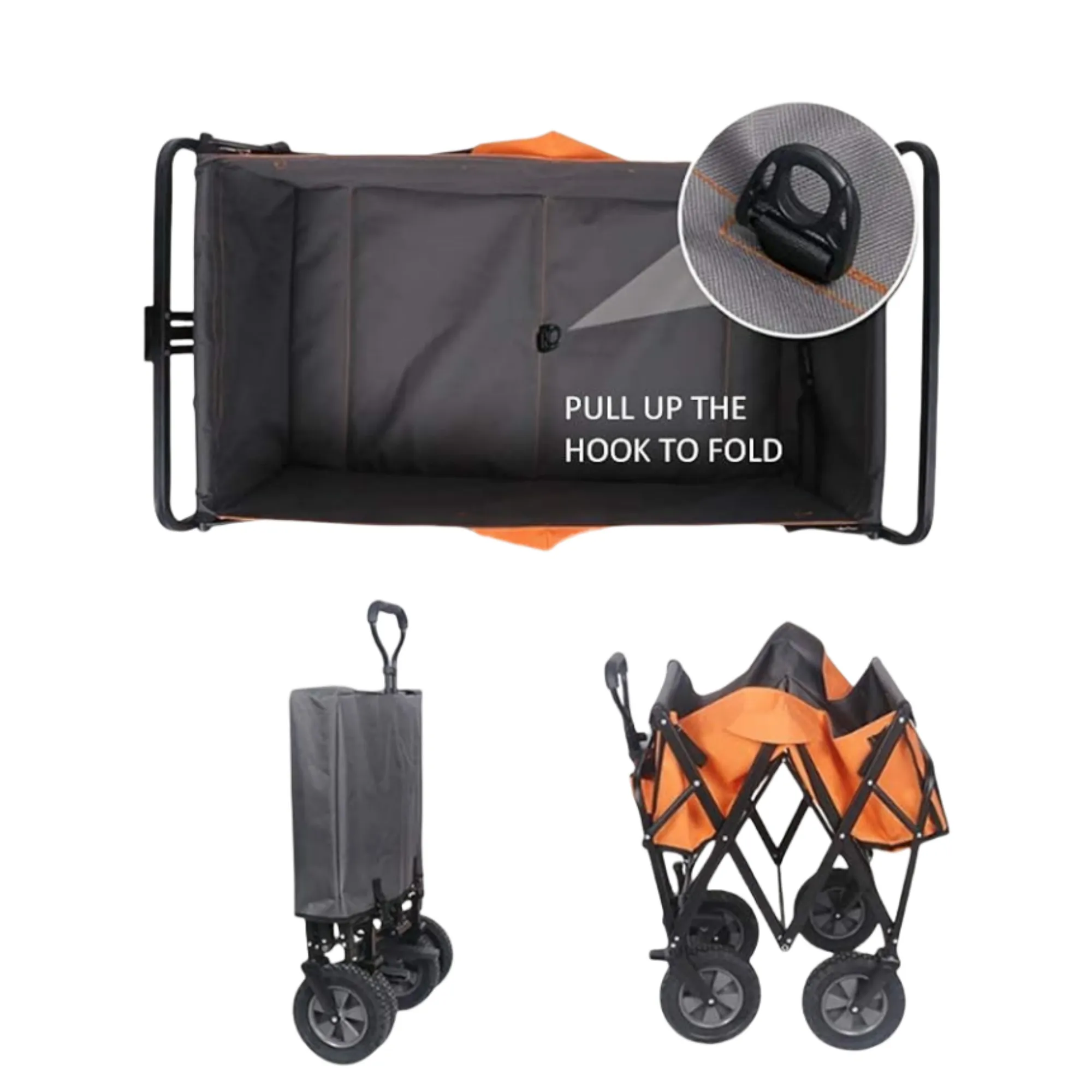 Collapsible Folding Utility Cart w/Beach Wheels 1