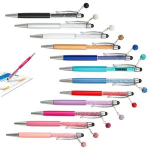 Chained Diamond Ball Metal Pen With Stylus 3
