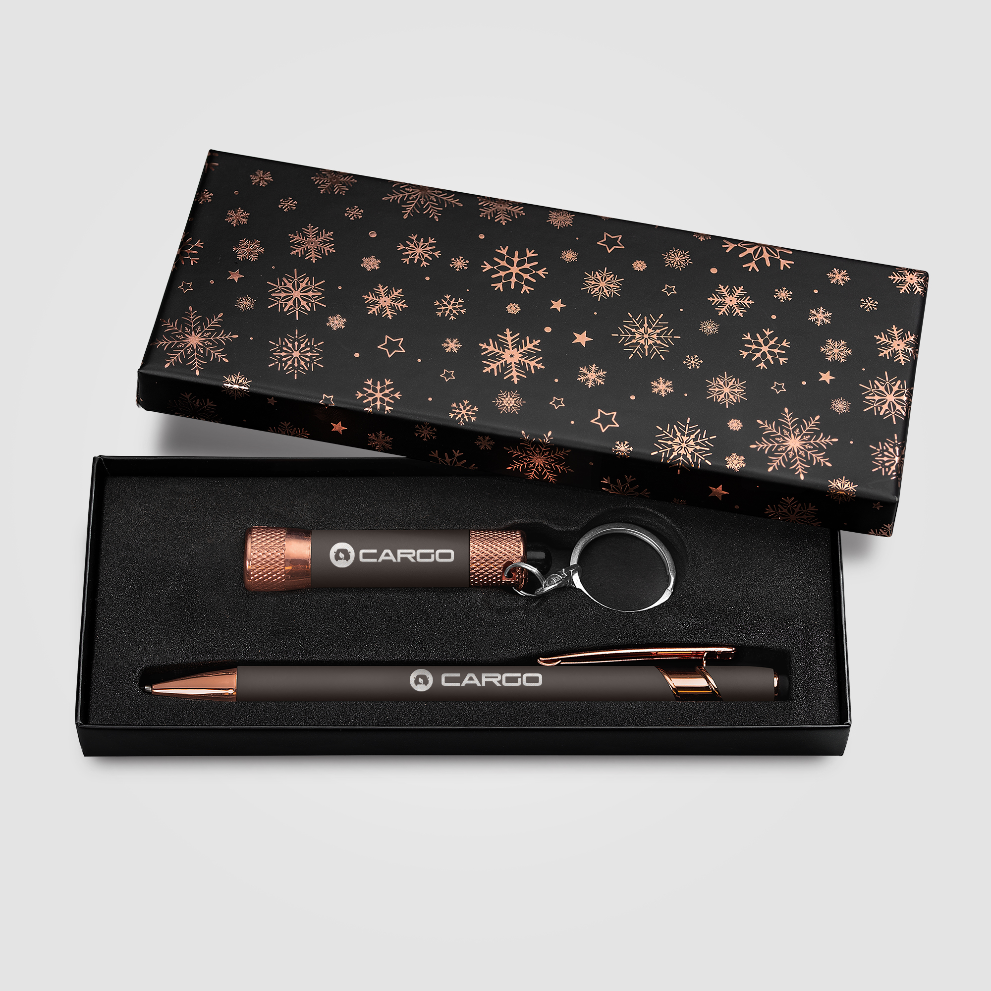 Ellipse & Chroma Rose Gold Snowflake Gift Set 4