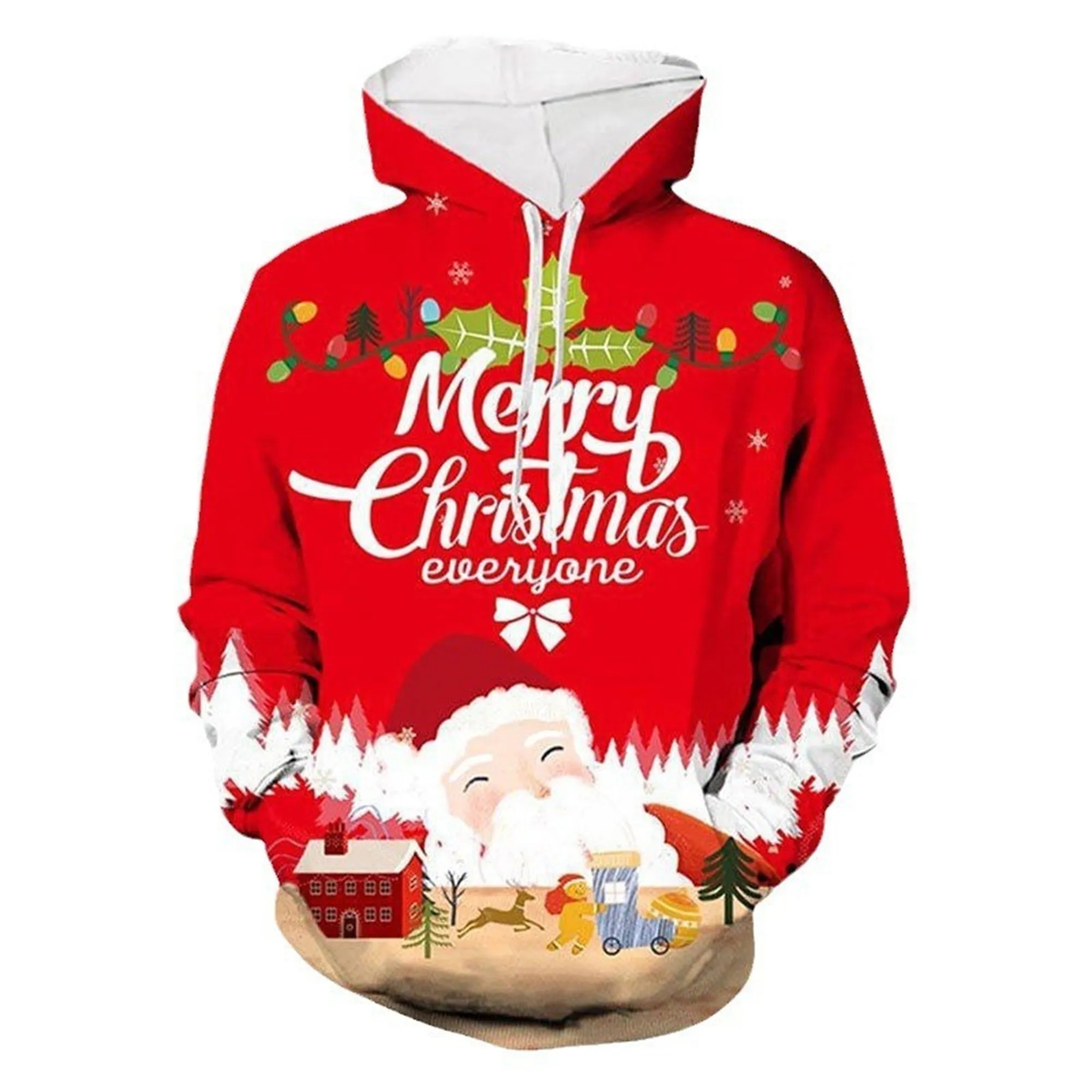 Full Color Christmas 3D Print Graphic Hoodies 3