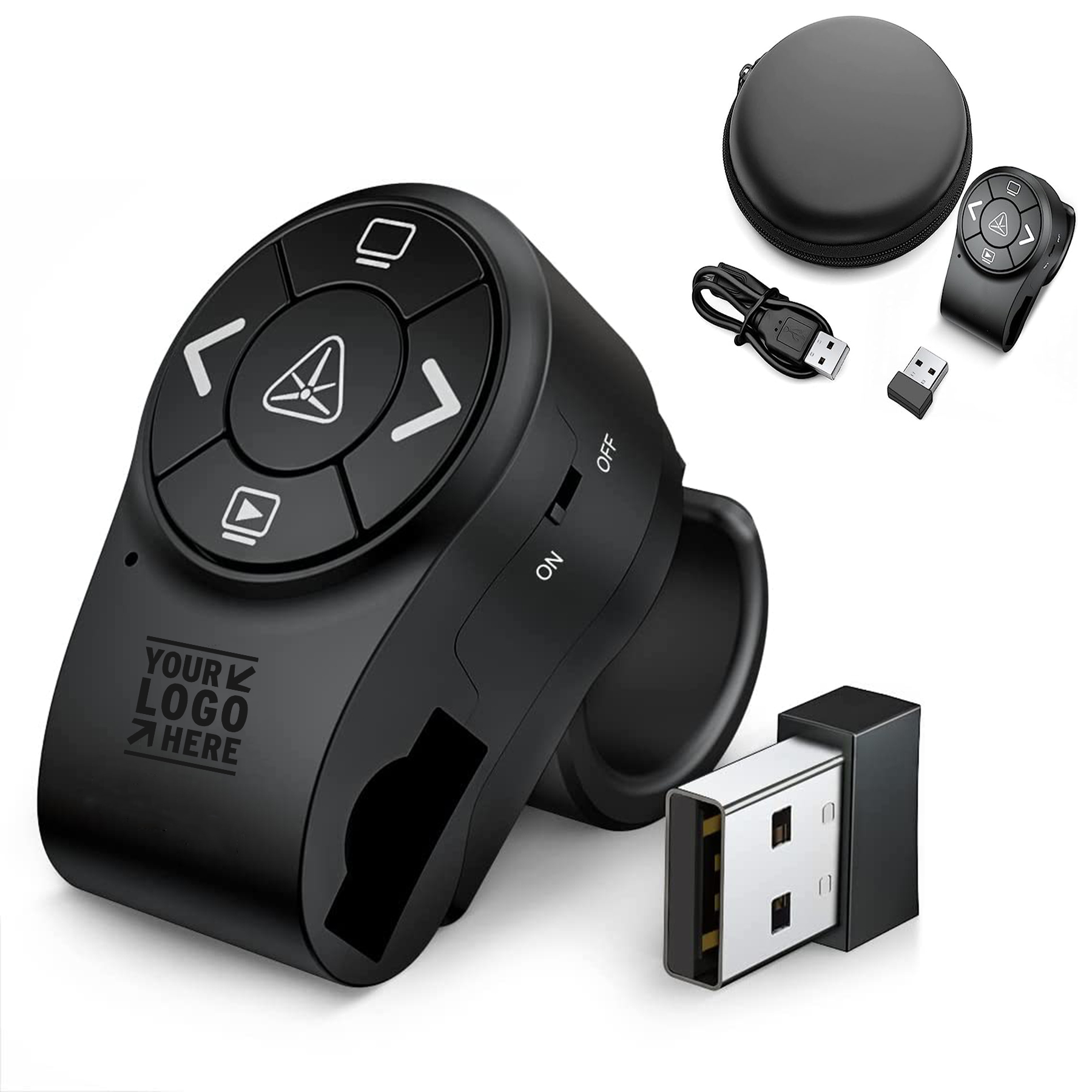 Finger Ring Remote RF 2.4GHz Presentation Laser Pointer Clicker Pen 2