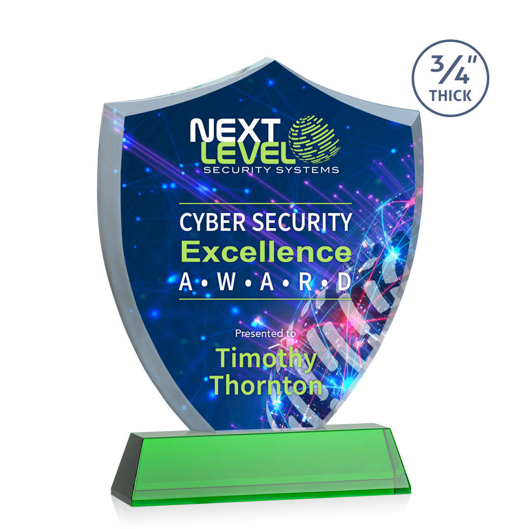 Scudo Shield VividPrint™ Award on Newhaven - Green 10