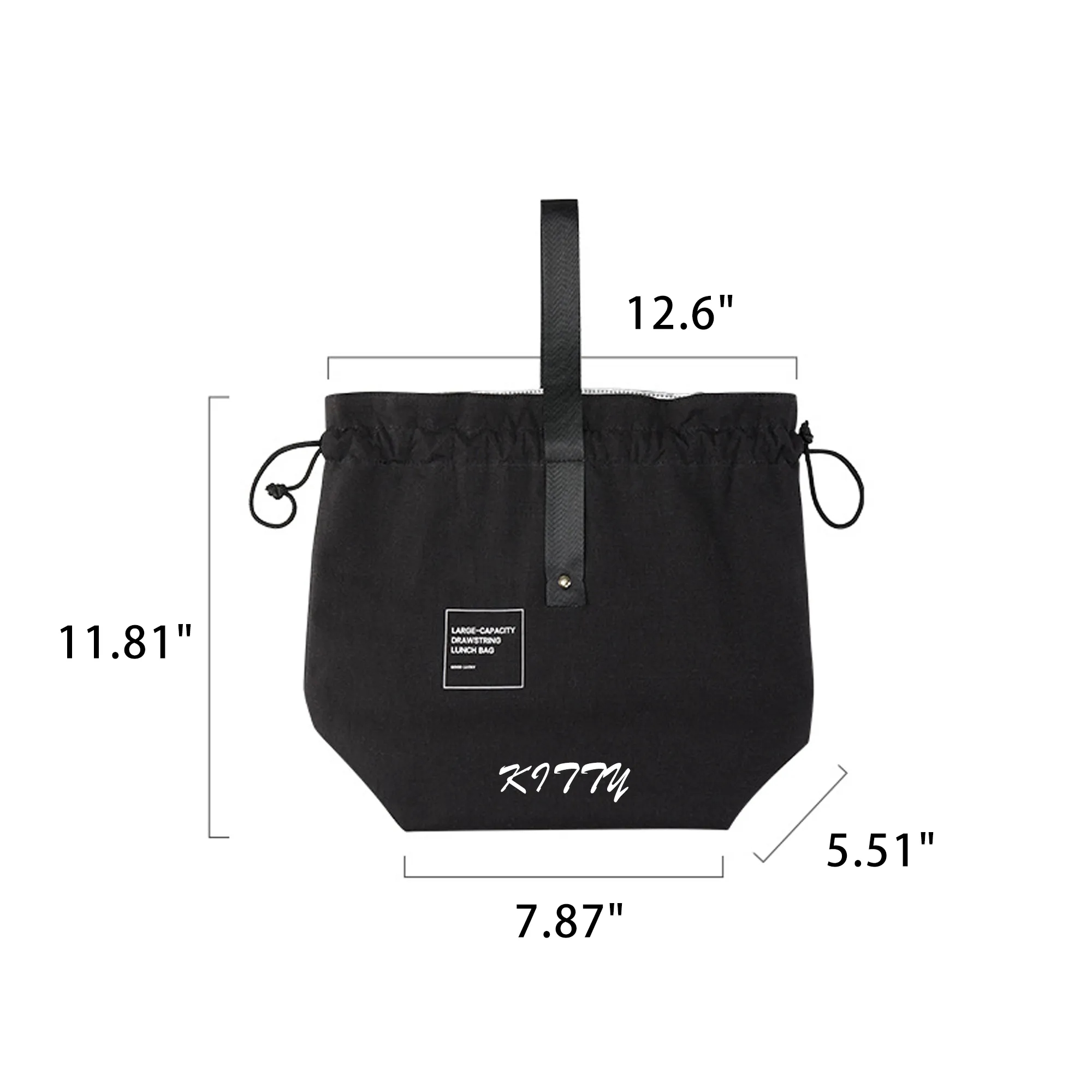 Japanese-Style Drawstring Handheld Portable Lunch Bag 3