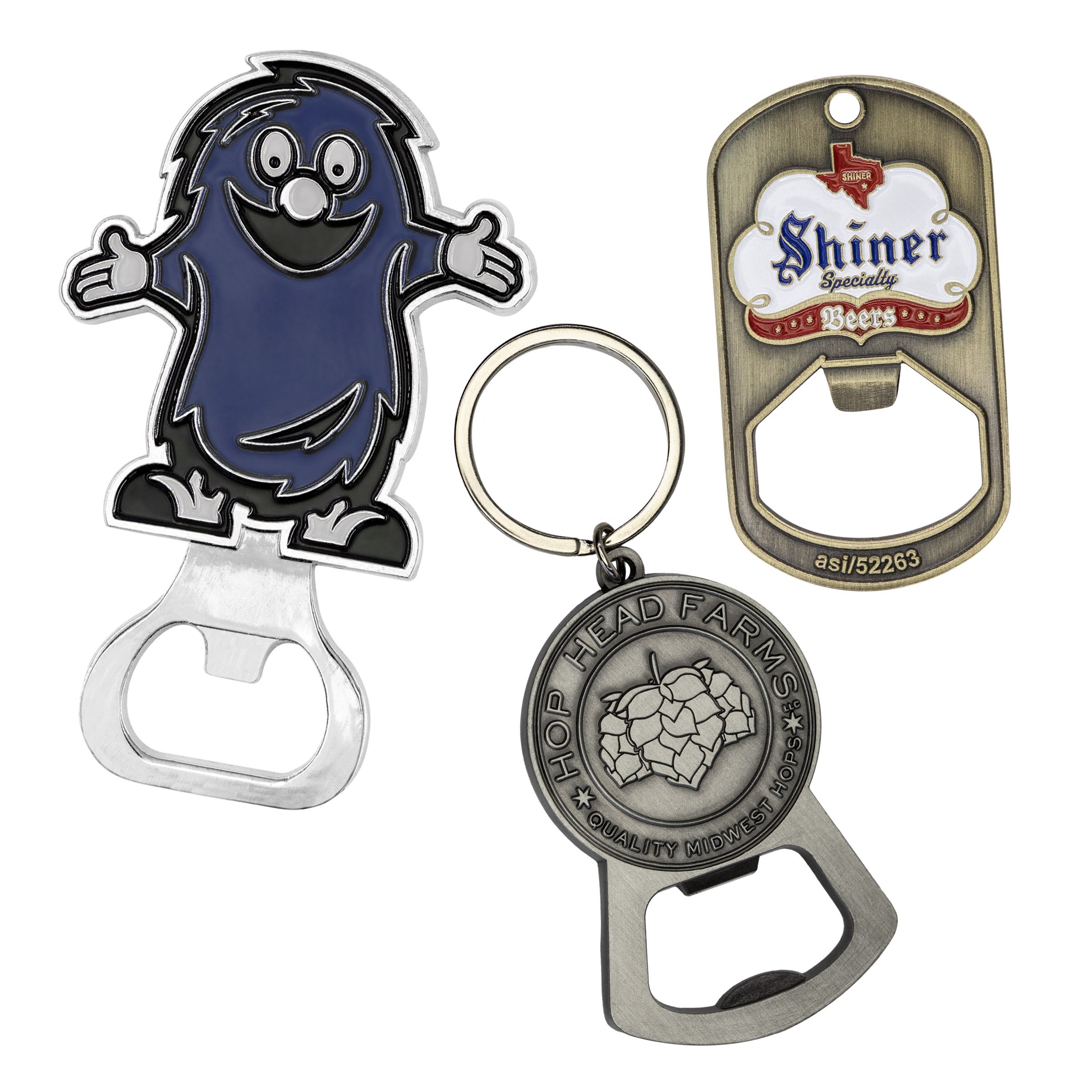 Custom Die Cast Bottle Openers (2.5”)