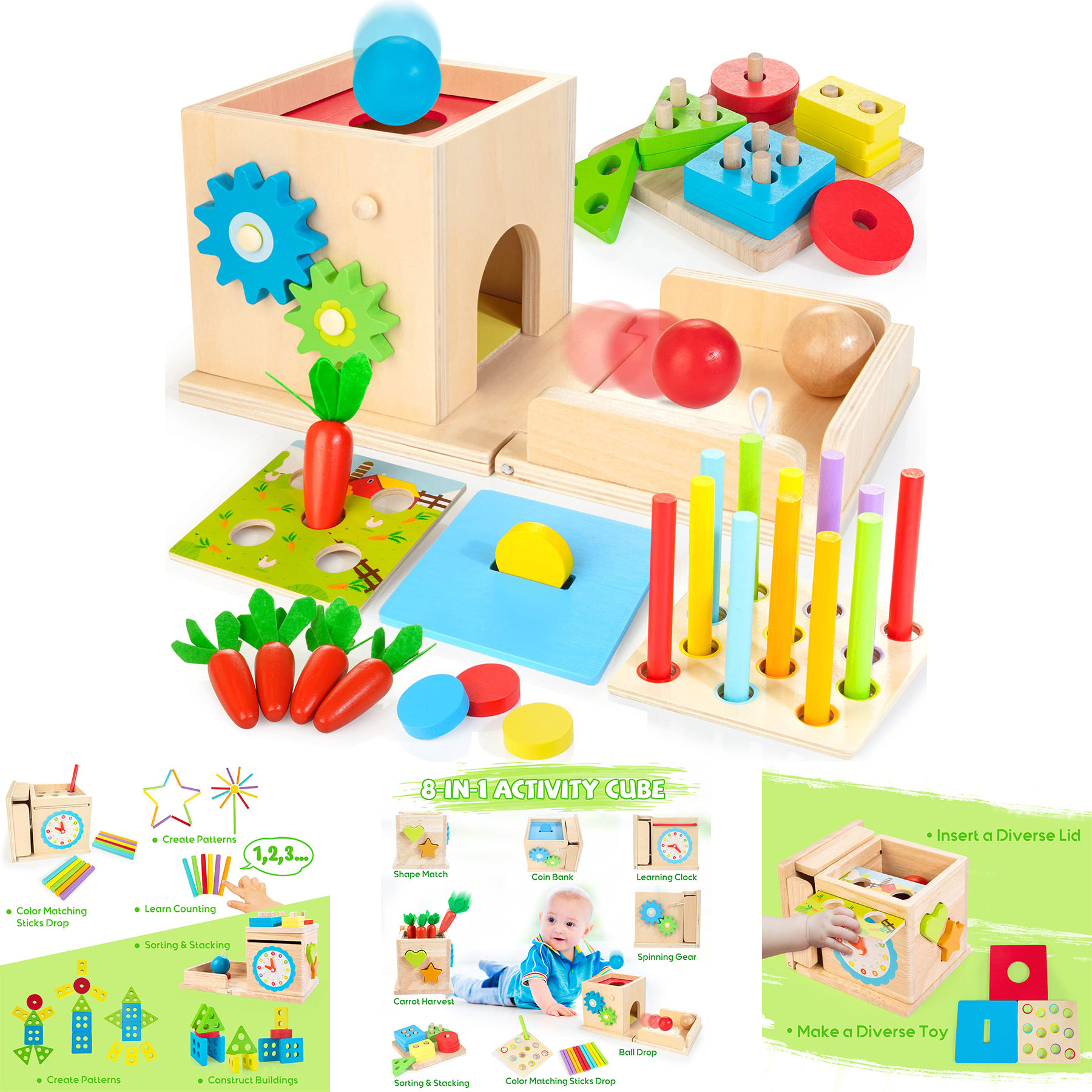 8-in-1 Wooden Play Kit