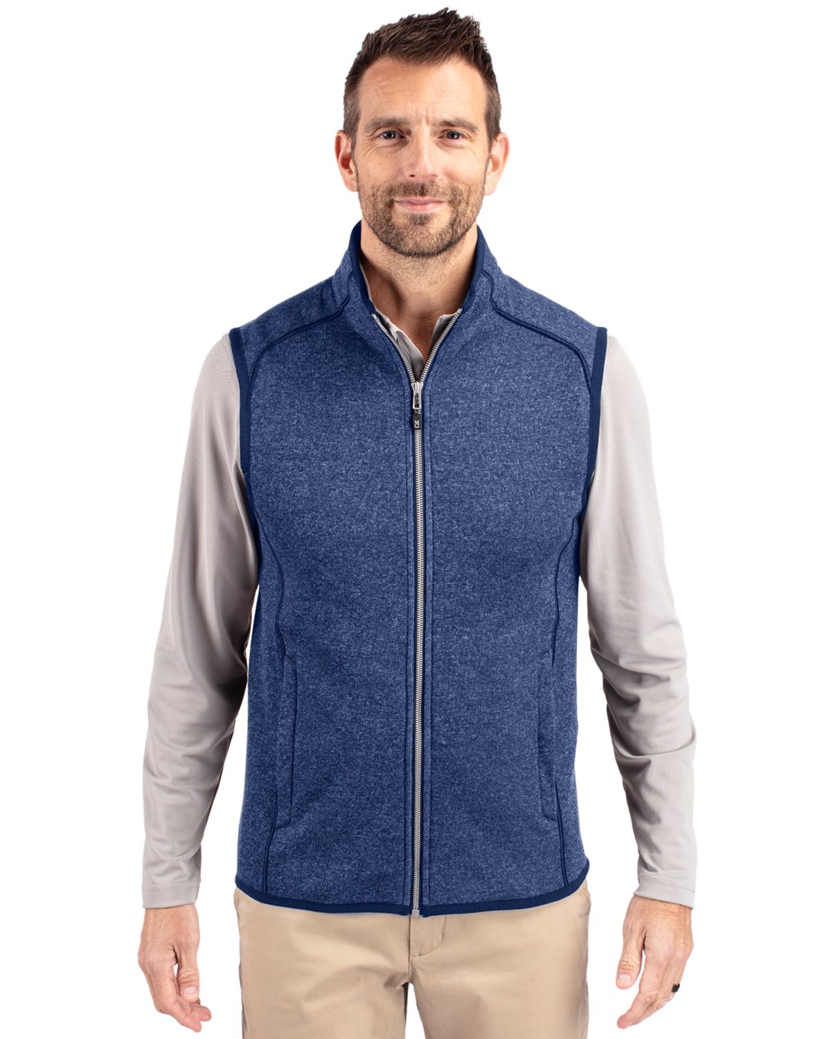 Cutter & Buck Mainsail Sweater-Knit Mens Full Zip Vest 39