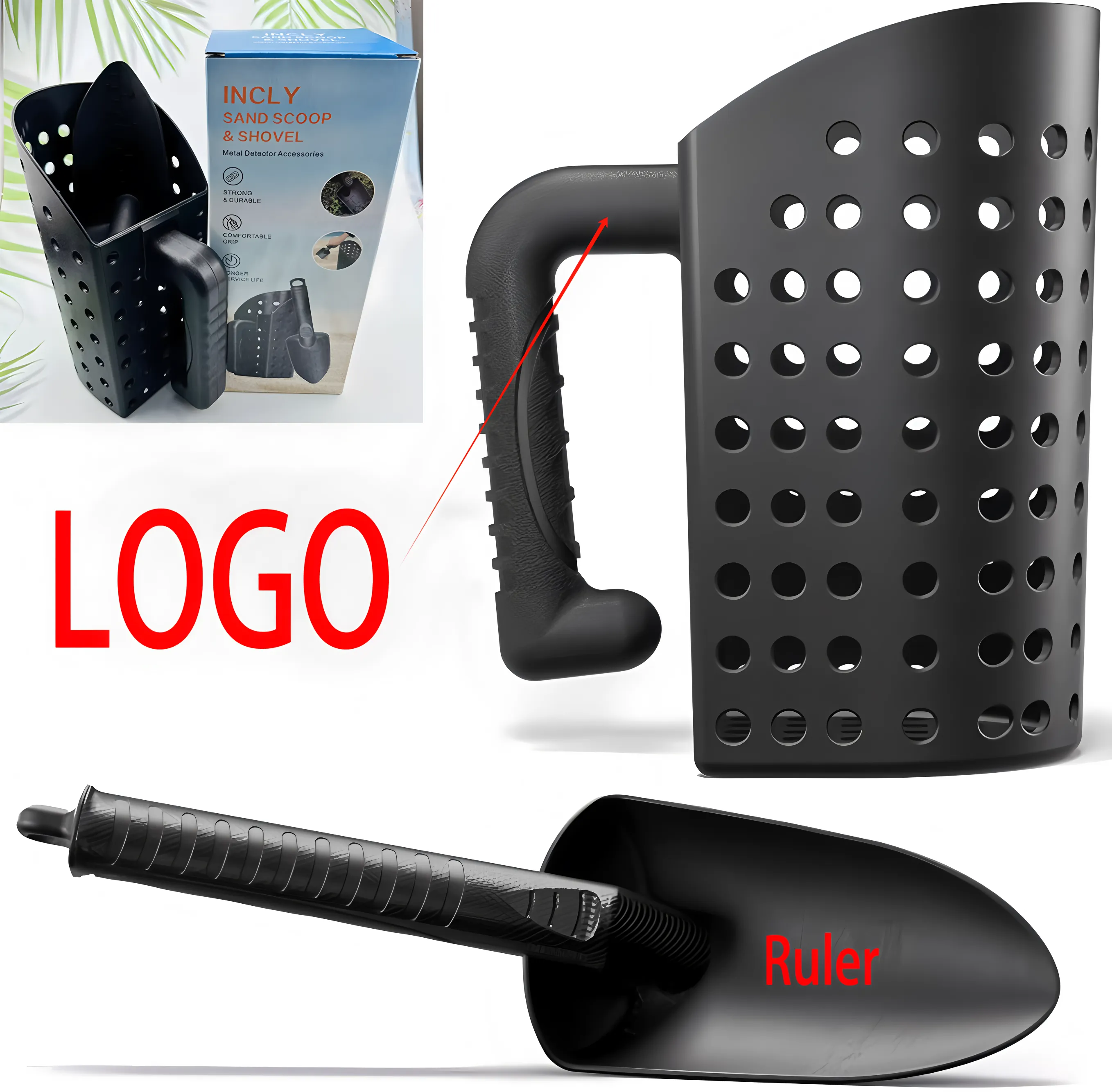 Wholesale Rustproof Sand Scoop with Sifting Holes for Treasure Hunting 2