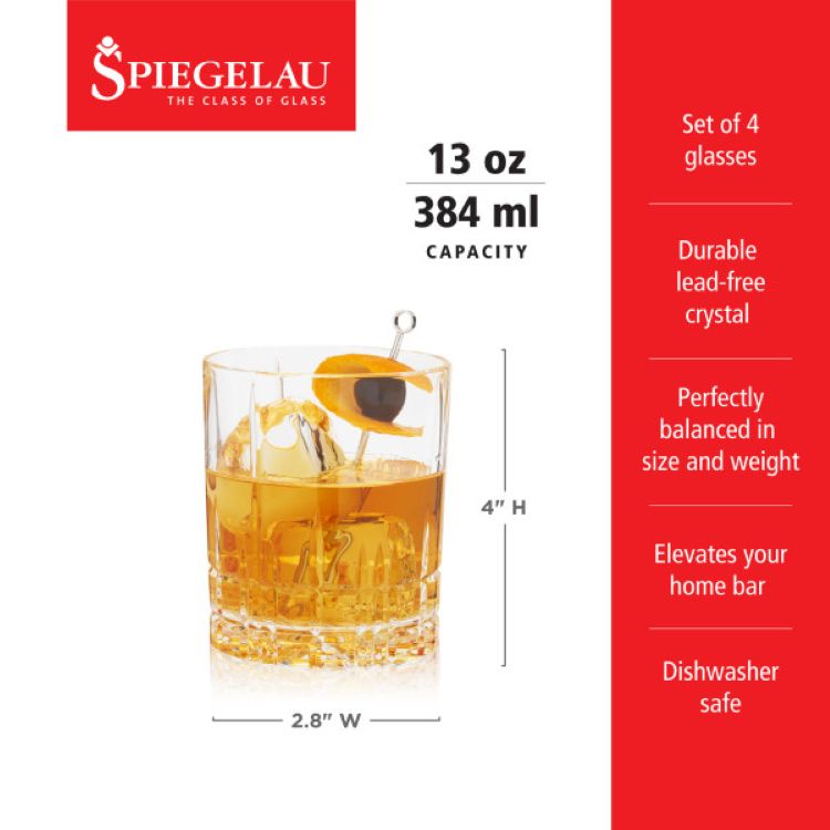 Spiegelau 13 oz Perfect D.O.F. Glass, set of 4 7