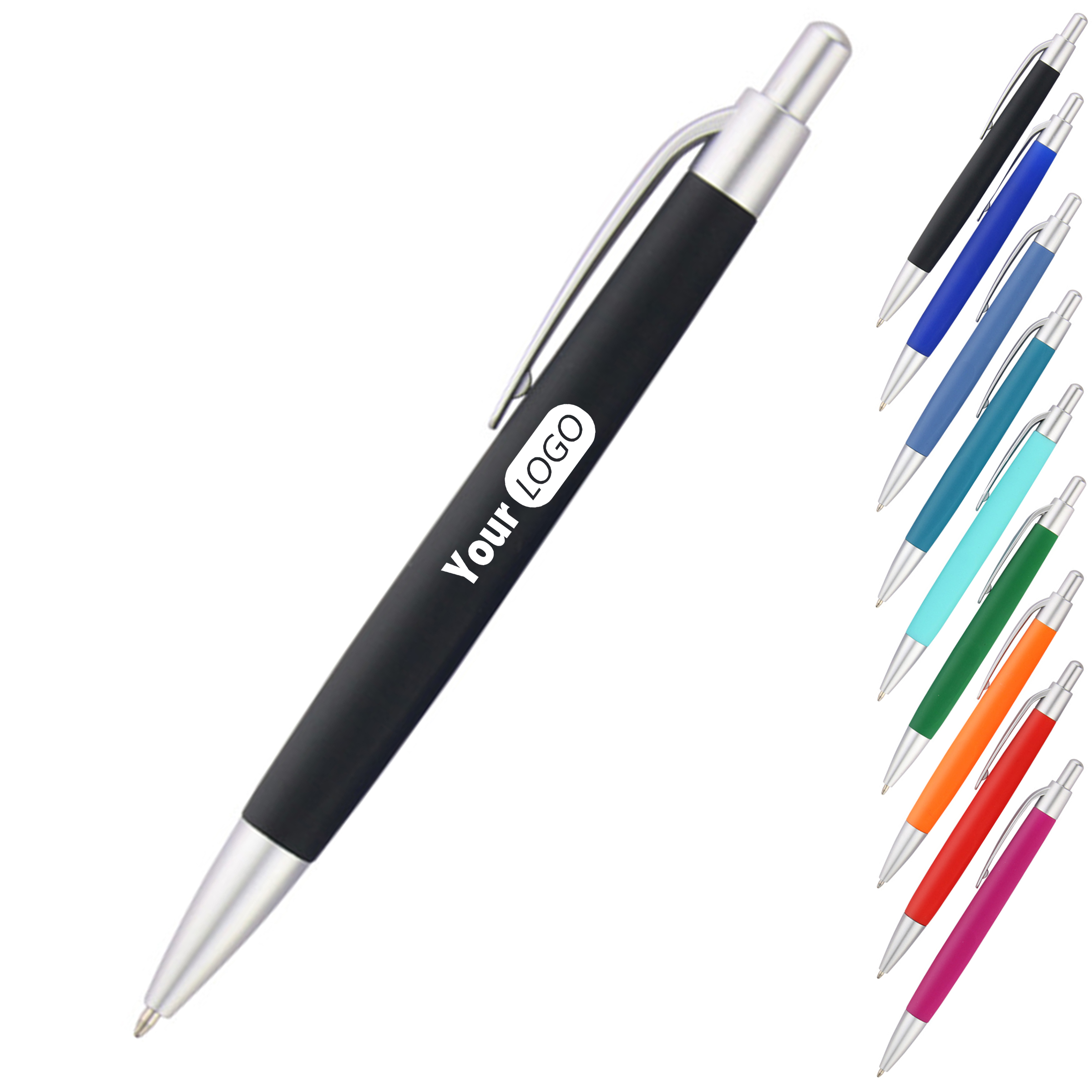 Slim Grip Plastic Click Pen 3