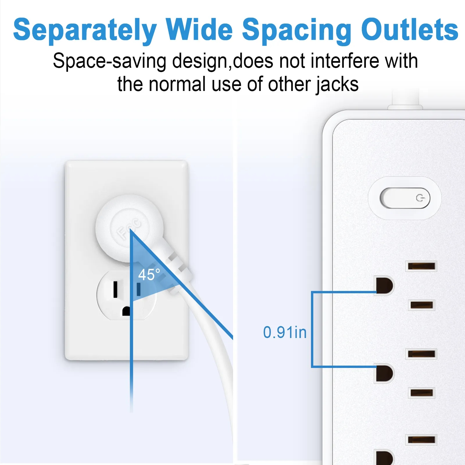 Surge Protector Power Strip for Home/Office 5