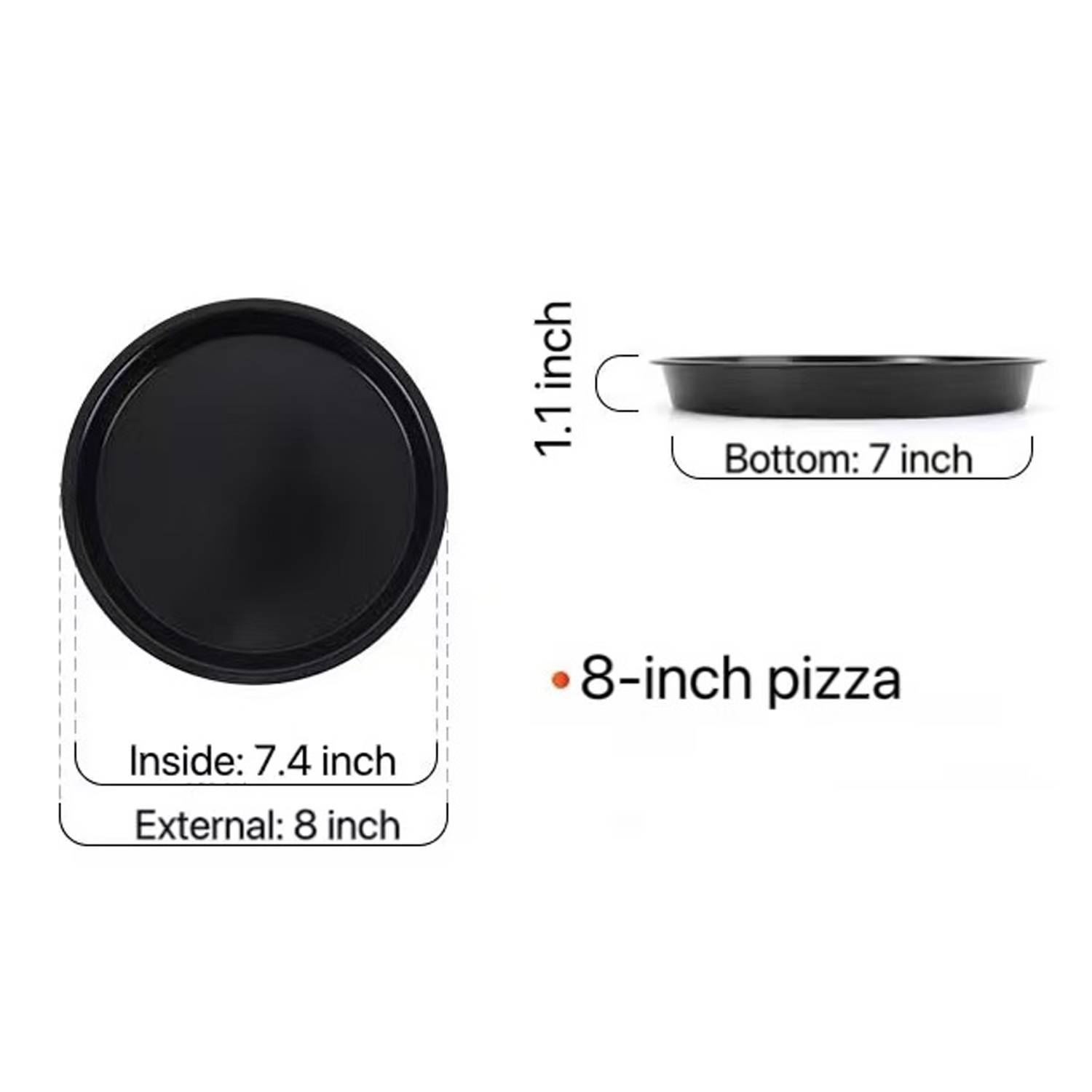 6 Inch Carbon Steel Circular Pizza Baking Pan 1