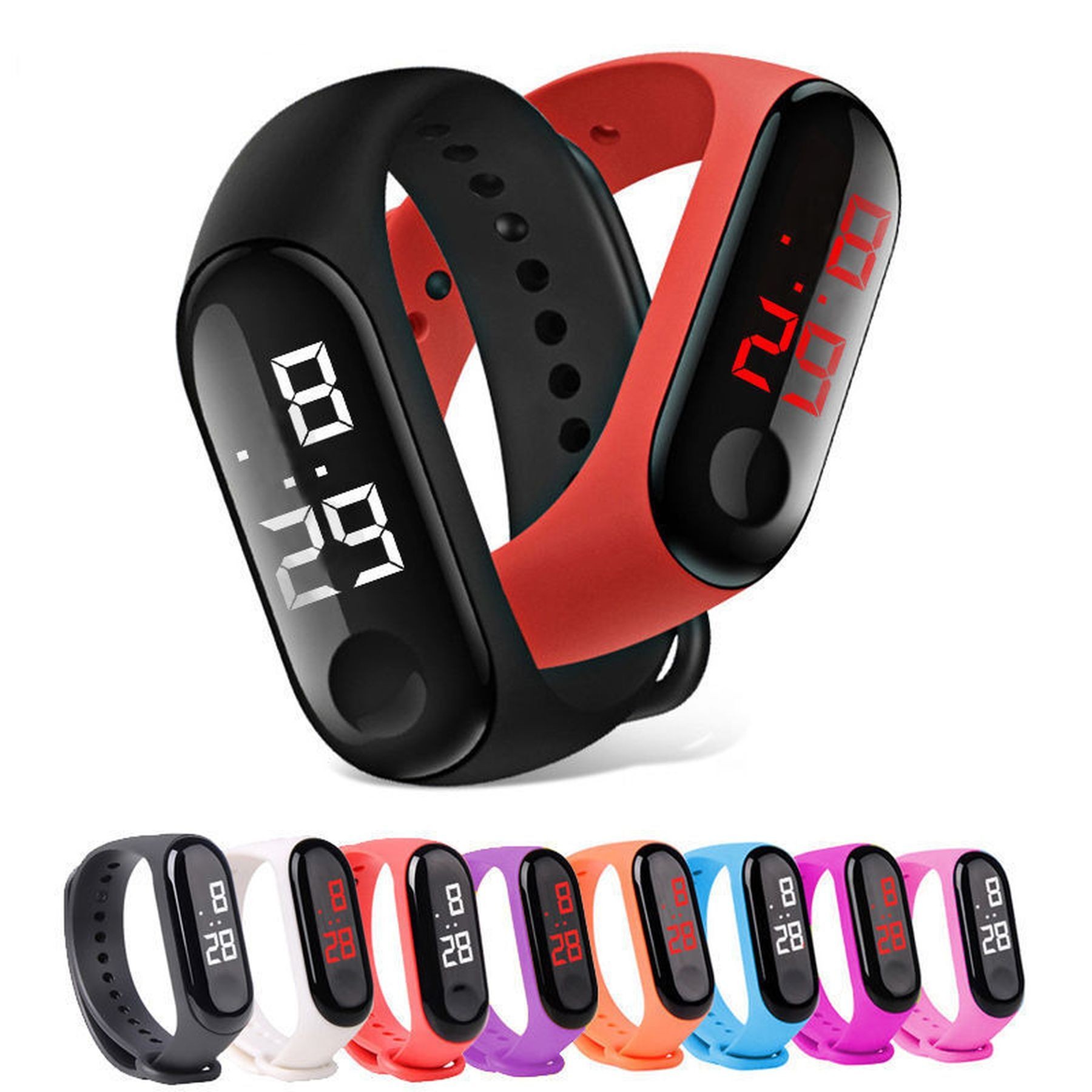 Lcd Screen Sports Watch Running Pedometer Bracelet, custom sports ball with logo imprint 5