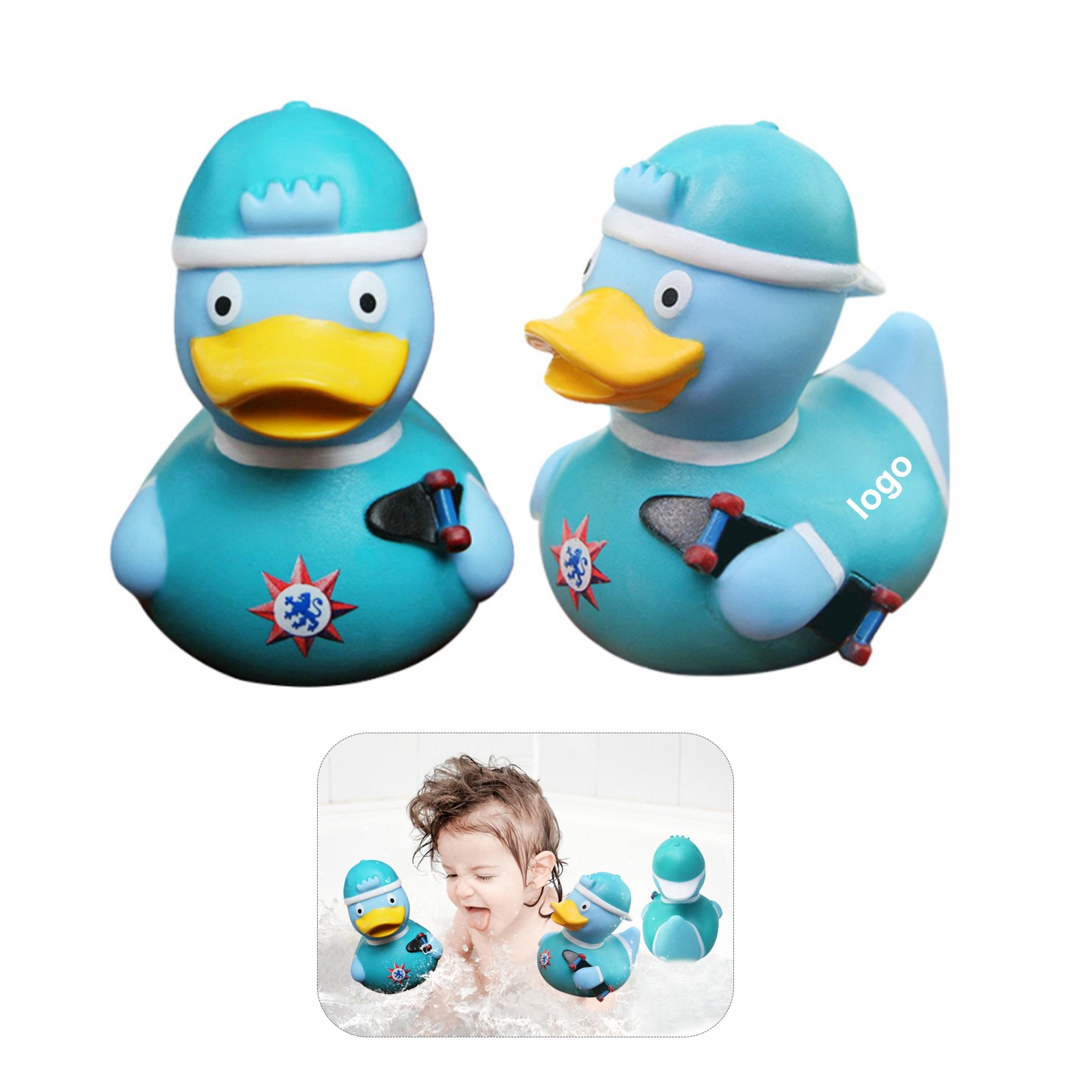 Rubber Duck with Skateboard 2