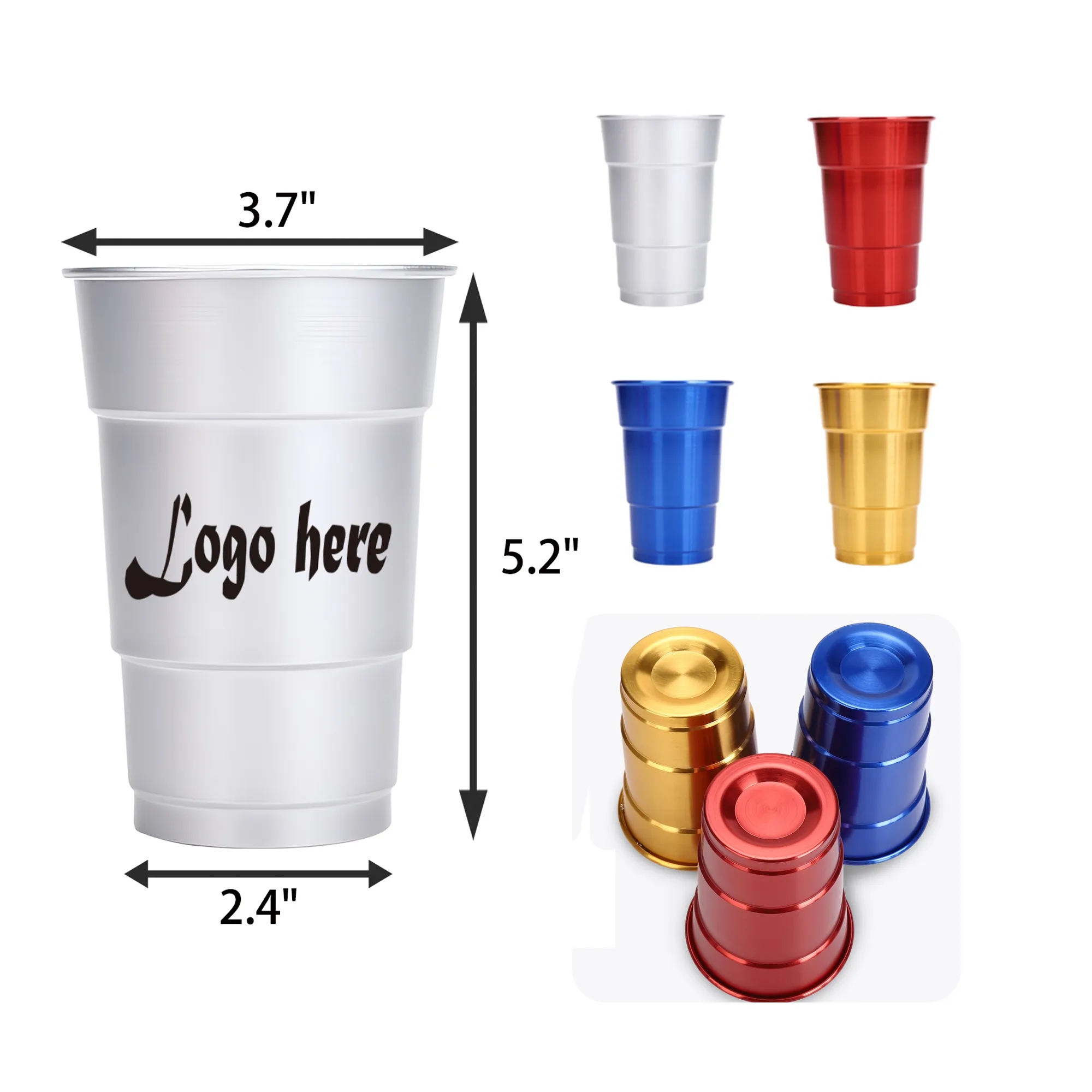 16 OZ Custom Aluminum Drinking Cup