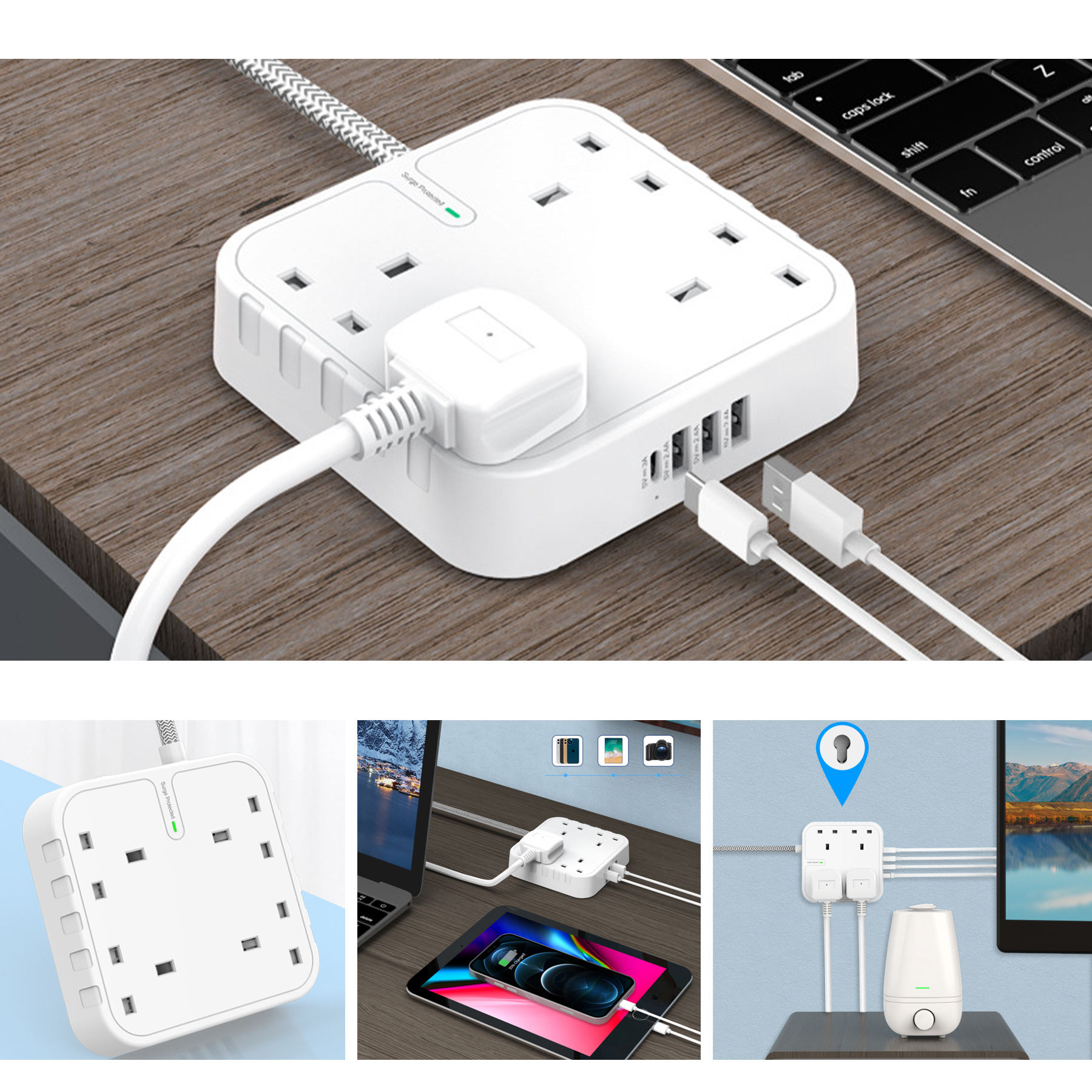 Flat Plug Power Strip 2