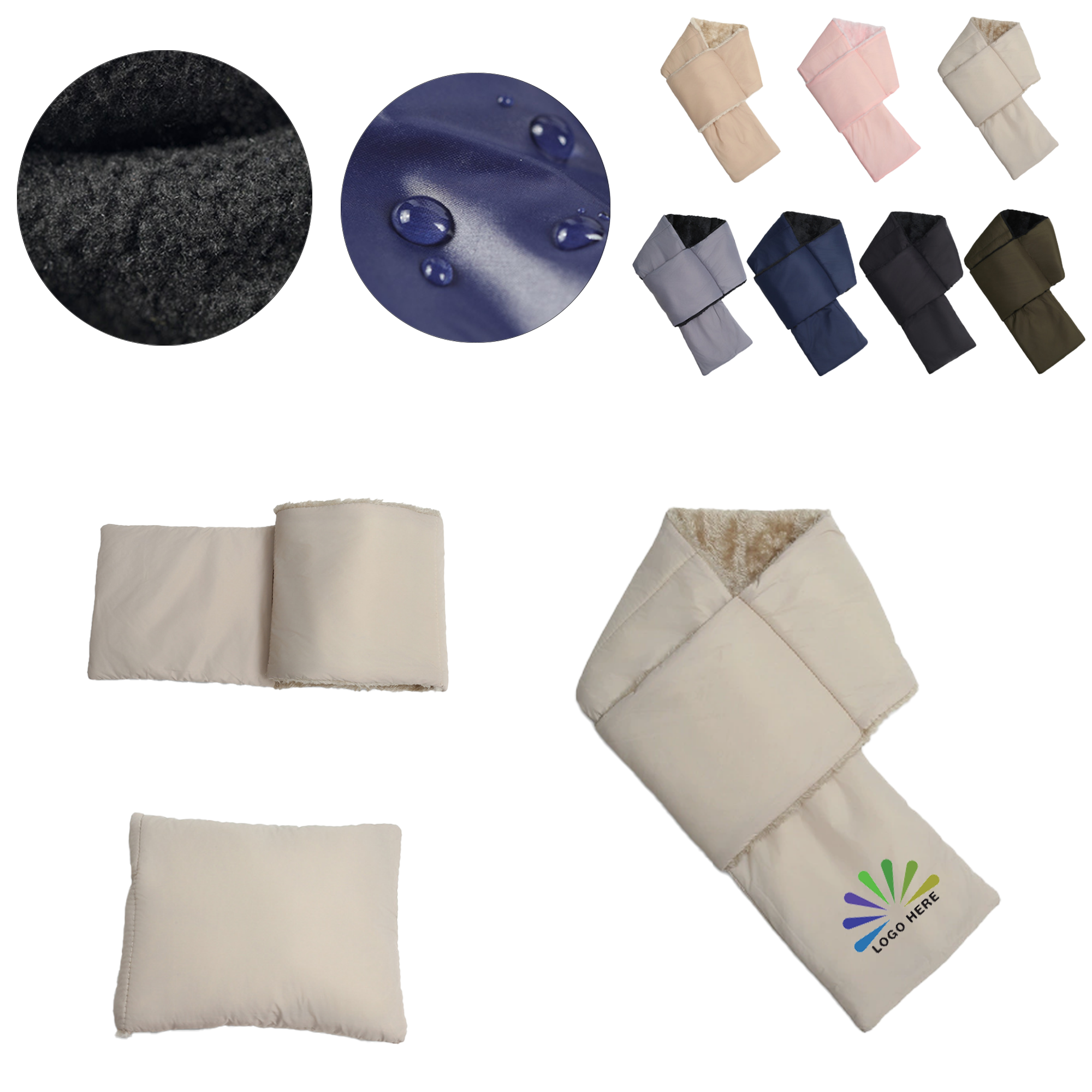 Soft Lined Winter Neck Scarf With Compact Fold Design 2