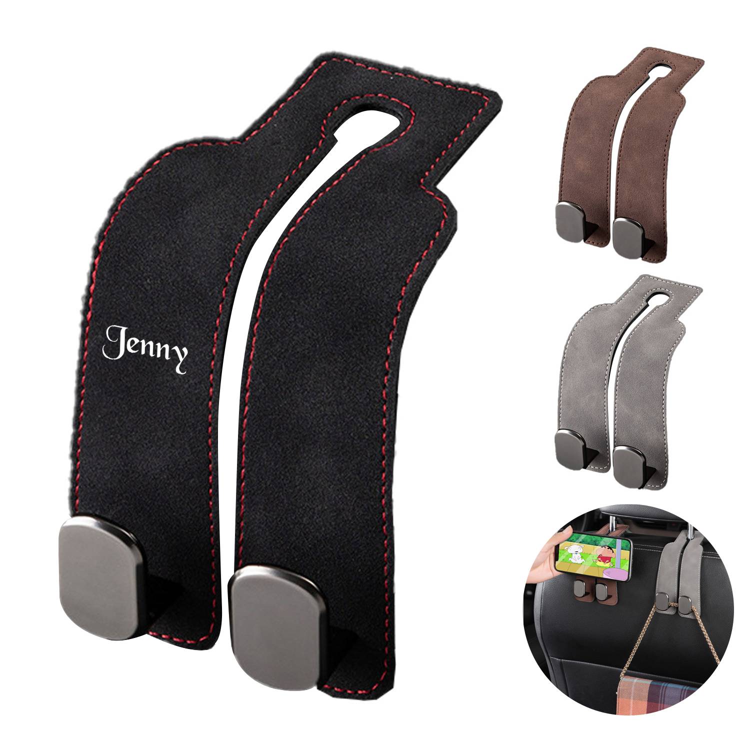 Double Storage Car Seat Back Hook 2