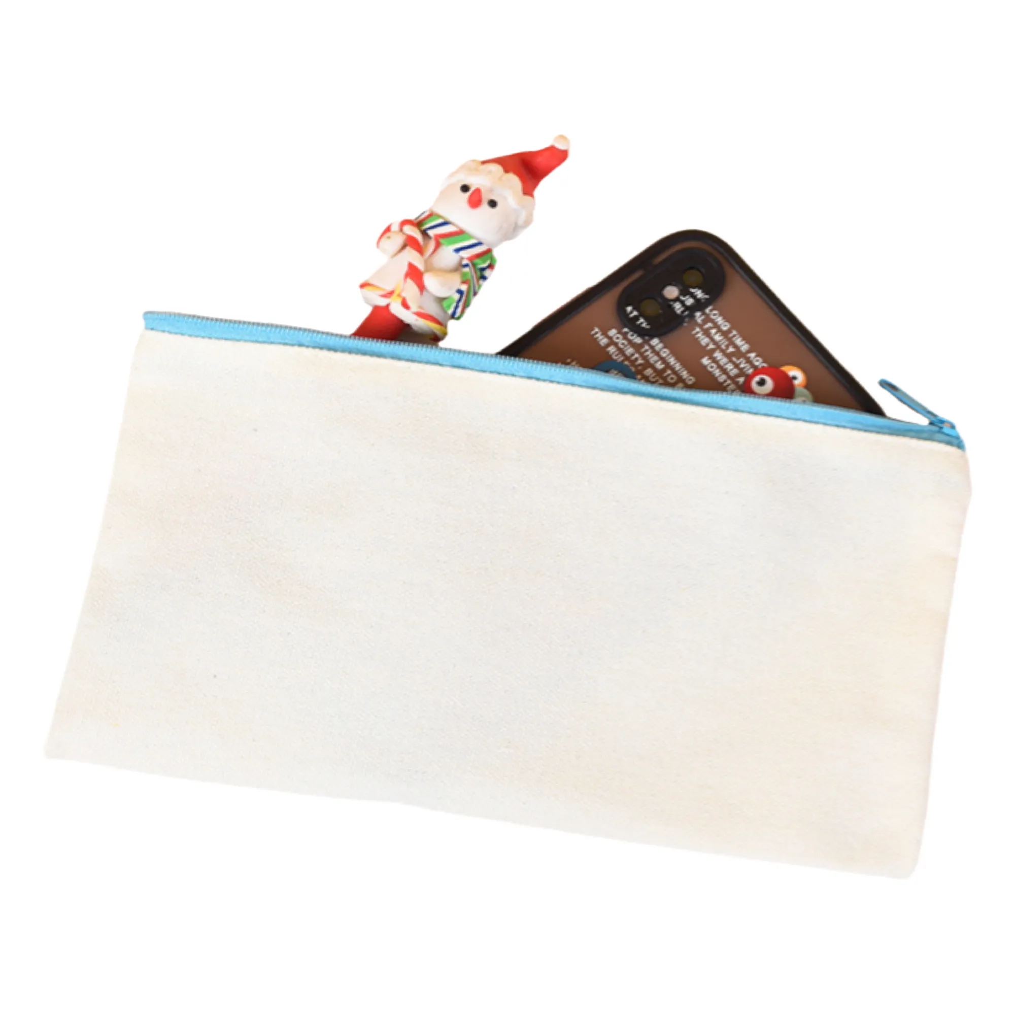 MOQ 100Full Color Multipurpose Canvas Zippered Pencil Case 7