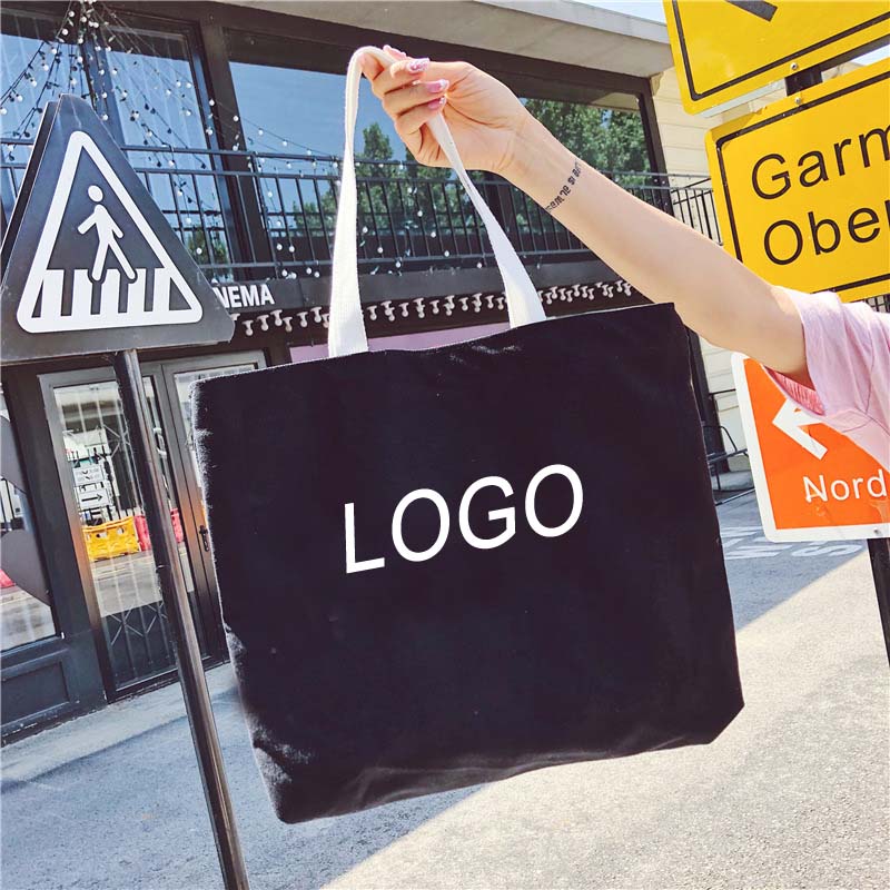Customize Single Shoulder Canvas Tote Bag, custom tote bag with logo imprint 4