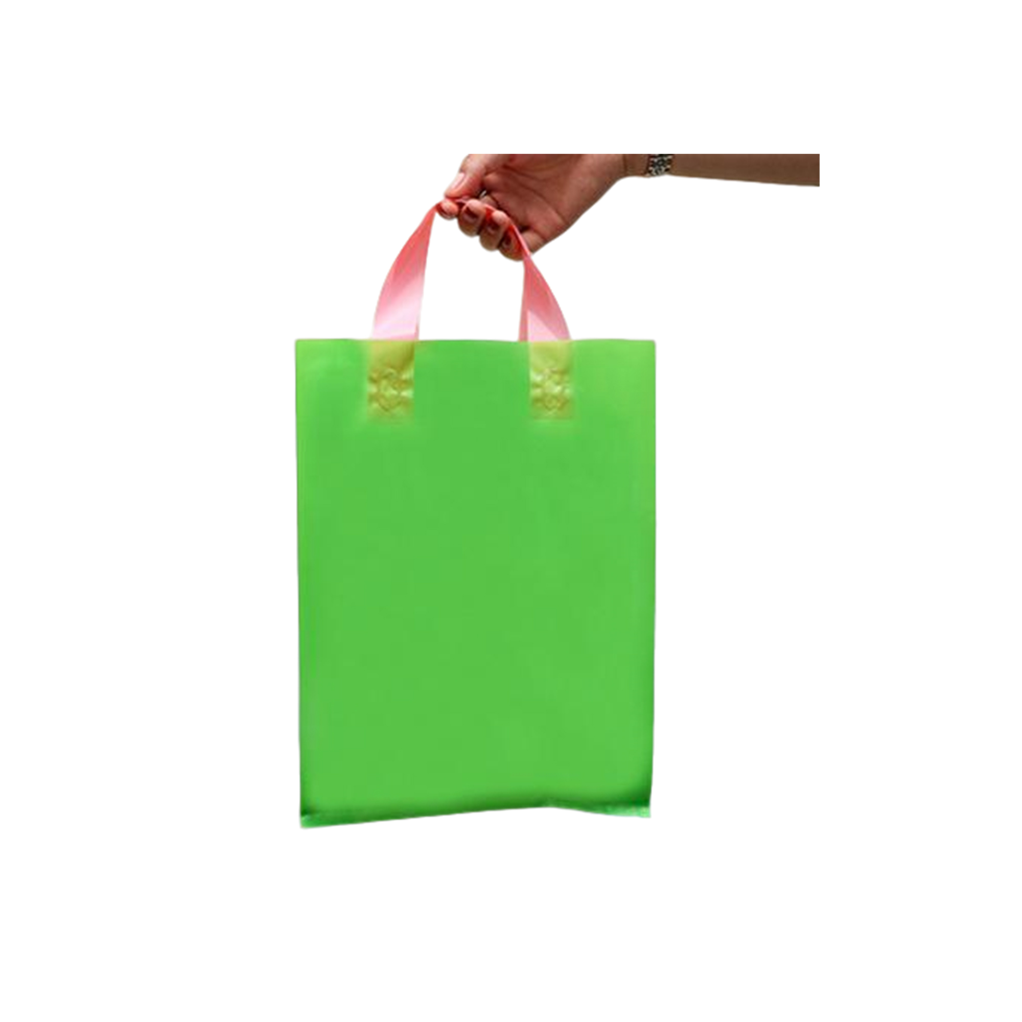 Polyethylene Soft Handle Plastic Tote Bag 13.75 x 3.95 x 9.75" 4