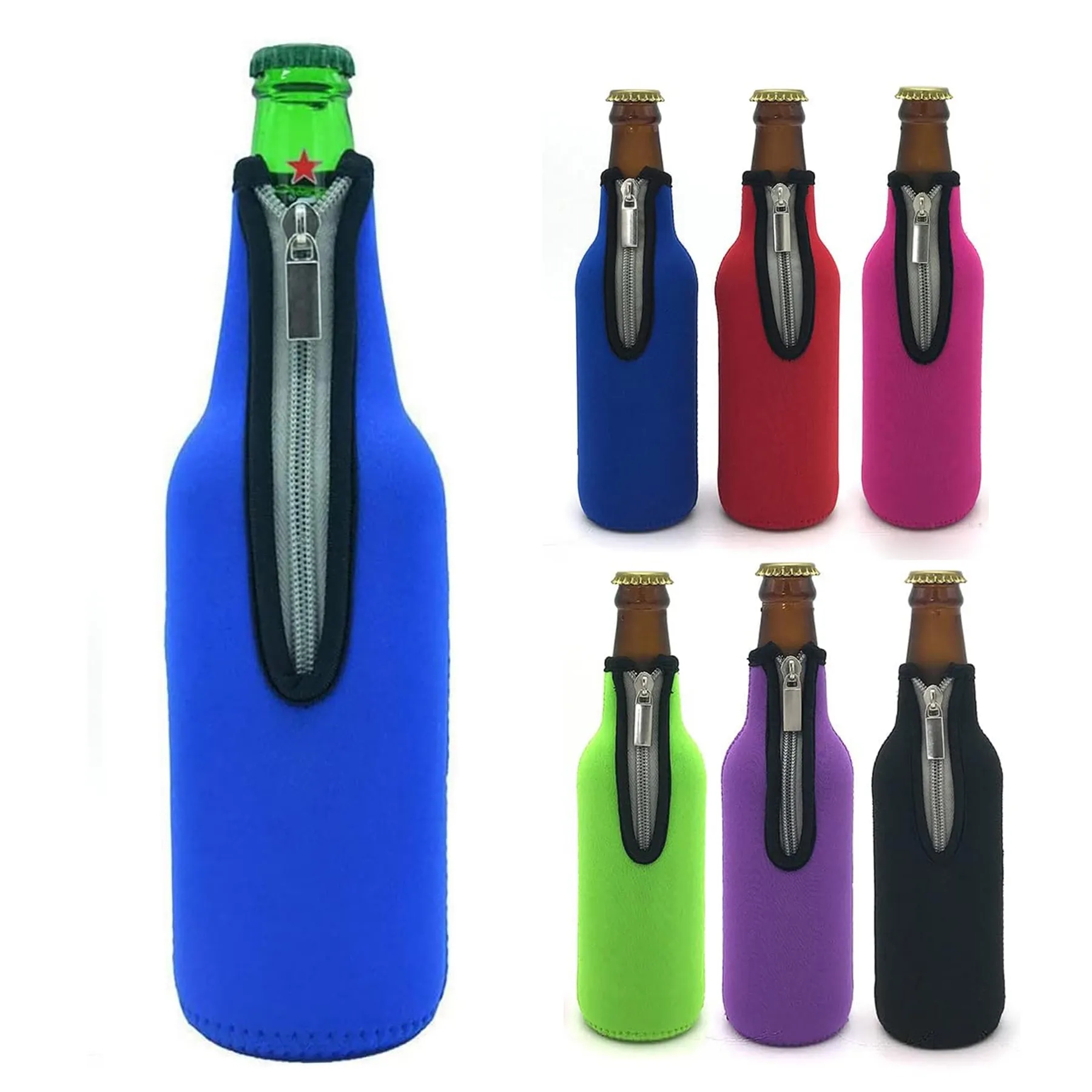 Zipper Beer Coolers Holder Sleeves 3
