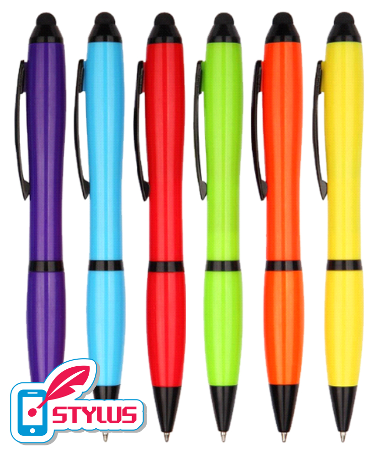Tropical Colored Barrels - Executive - Stylus Pens with Matching Colored Grip 2