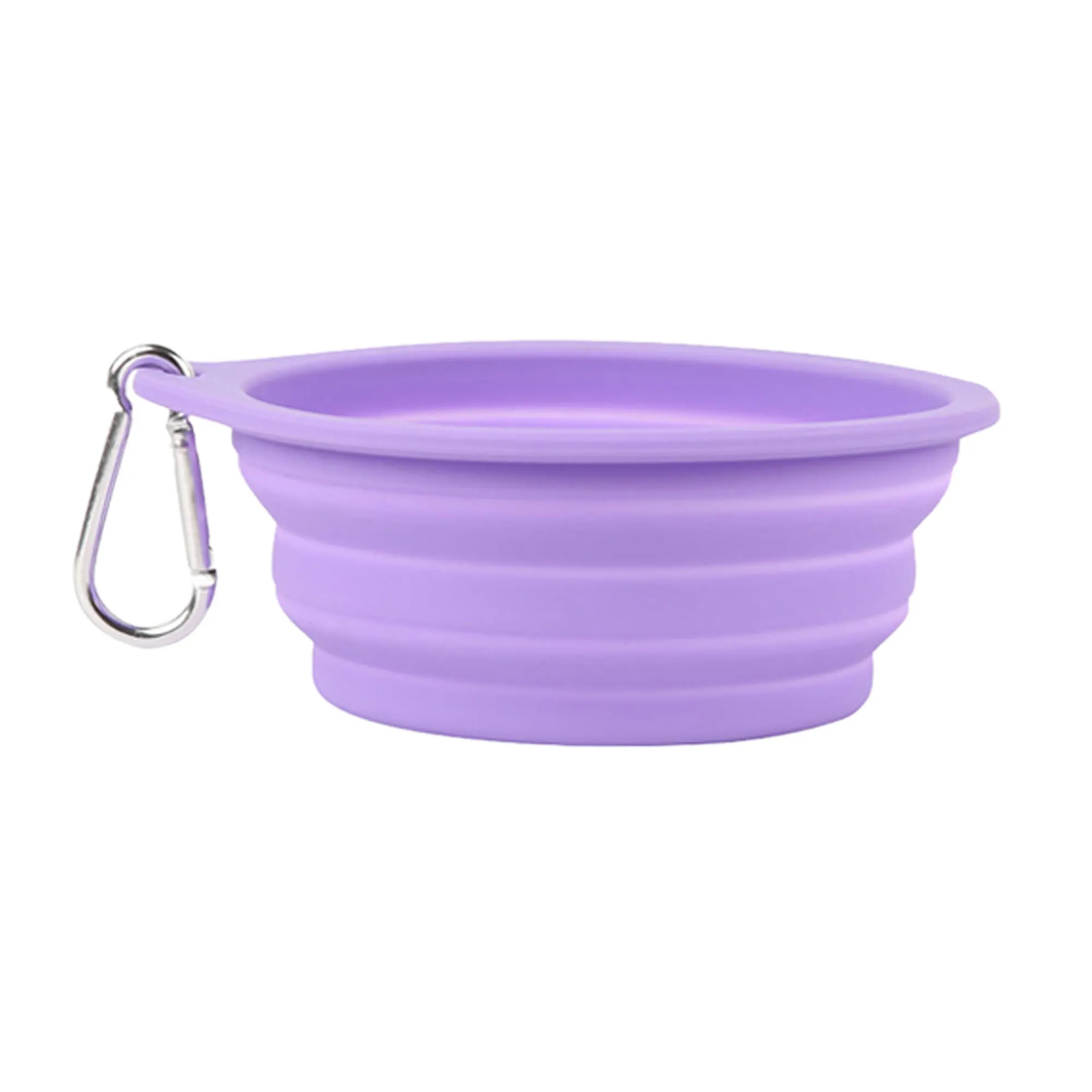 Collapsible Travel 20oz Silicone Pet Bowl with Carabi 13