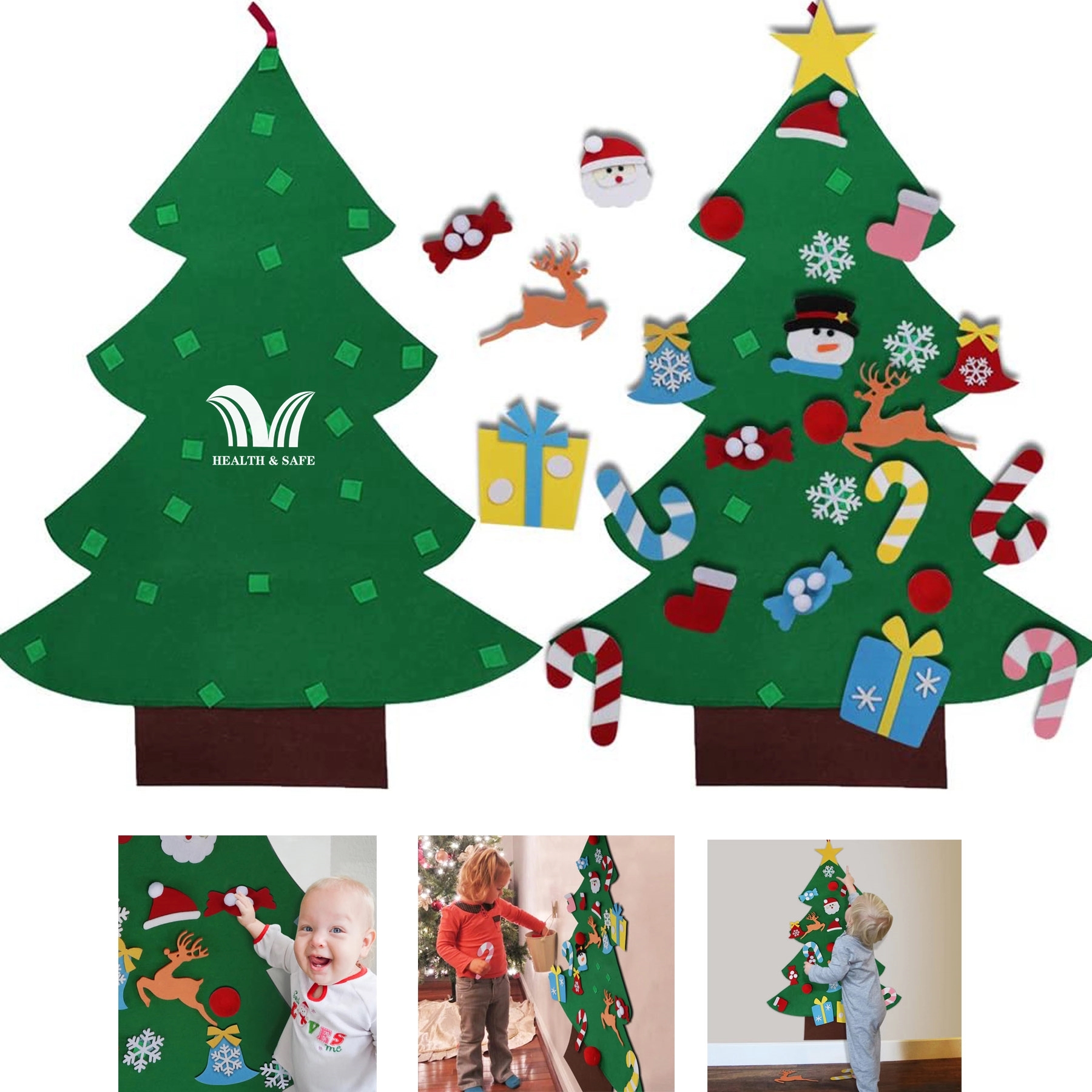 DIY Felt Christmas Tree With Ornaments 4