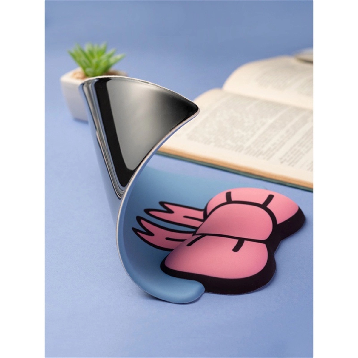 Cute Cartoon Bowknot Woman Mouse Pad Wrist Support 4