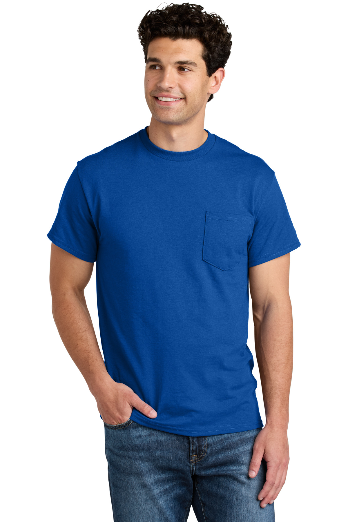 Gildan - DryBlend 50 Cotton/50 Poly Pocket T-Shirt. 8300 93