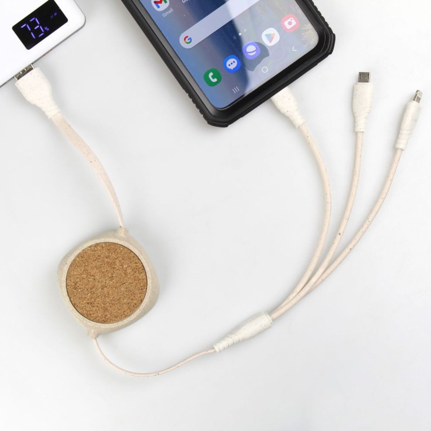 Retractable Wheat Straw Multi Charging Cable 5