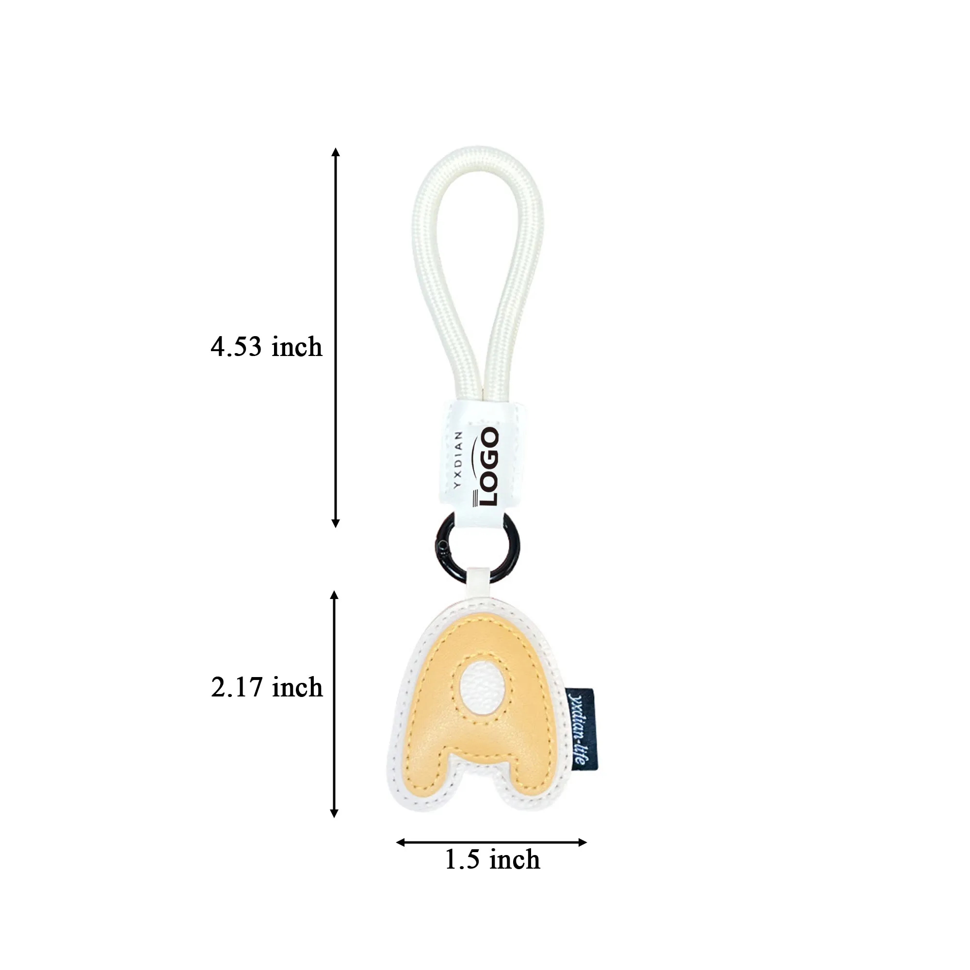 Personalized Alphabet Keychain Gift Letter Charm 2