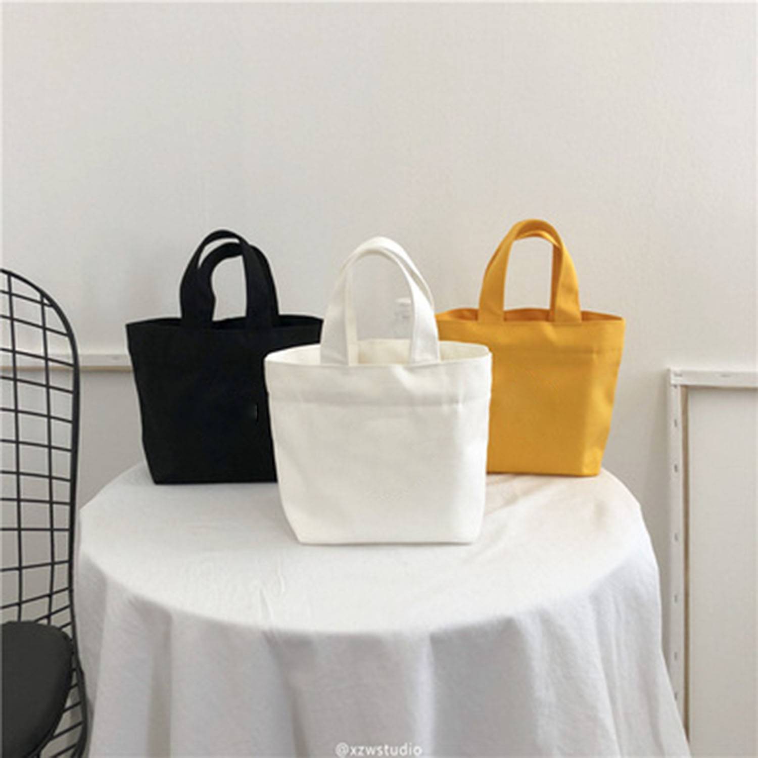Canvas Shopping Gift Storage Packaging Handheld Bag, custom tote bag with logo imprint 6