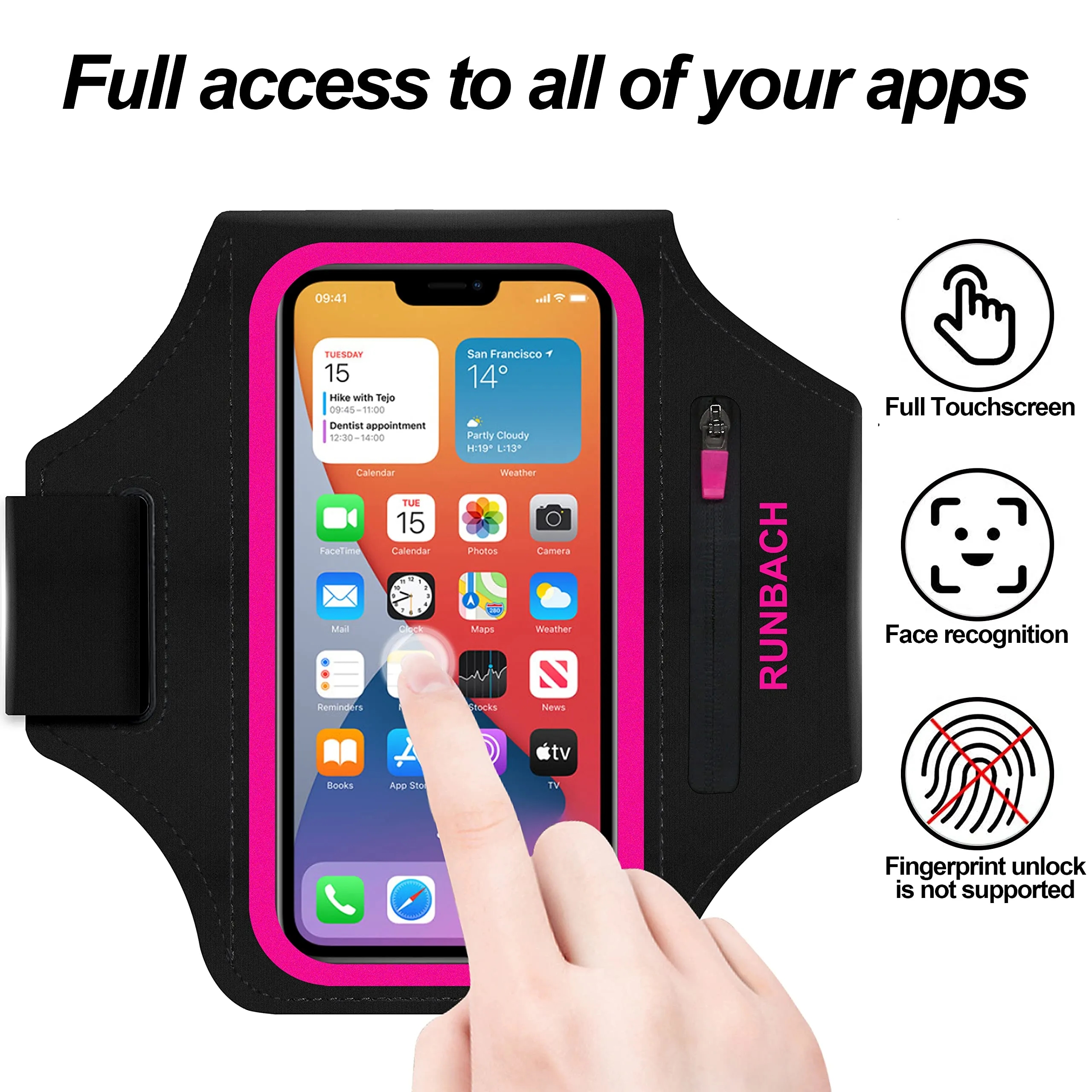 Water Resistant Cell Phone Armband Case 4