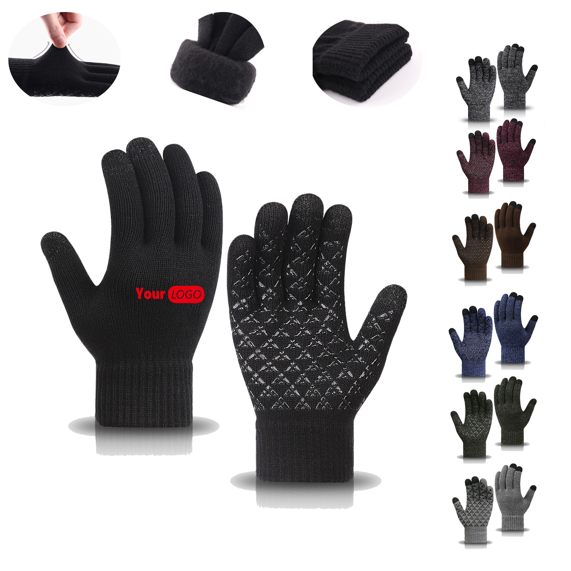 Personalized Winter Warm Knitted Touchscreen Gloves 8