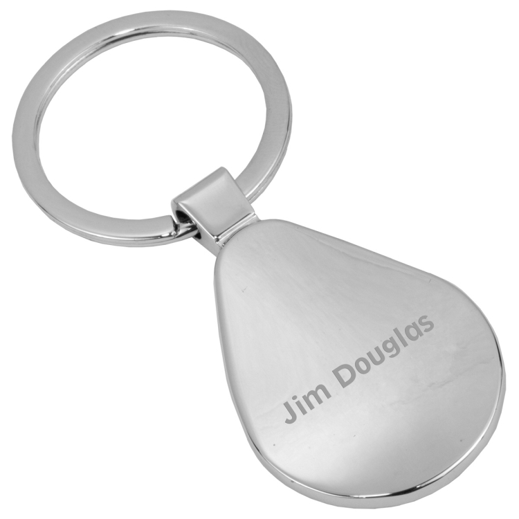 "Raindrop" Economy Laser Engraved Metal Key Holder 4