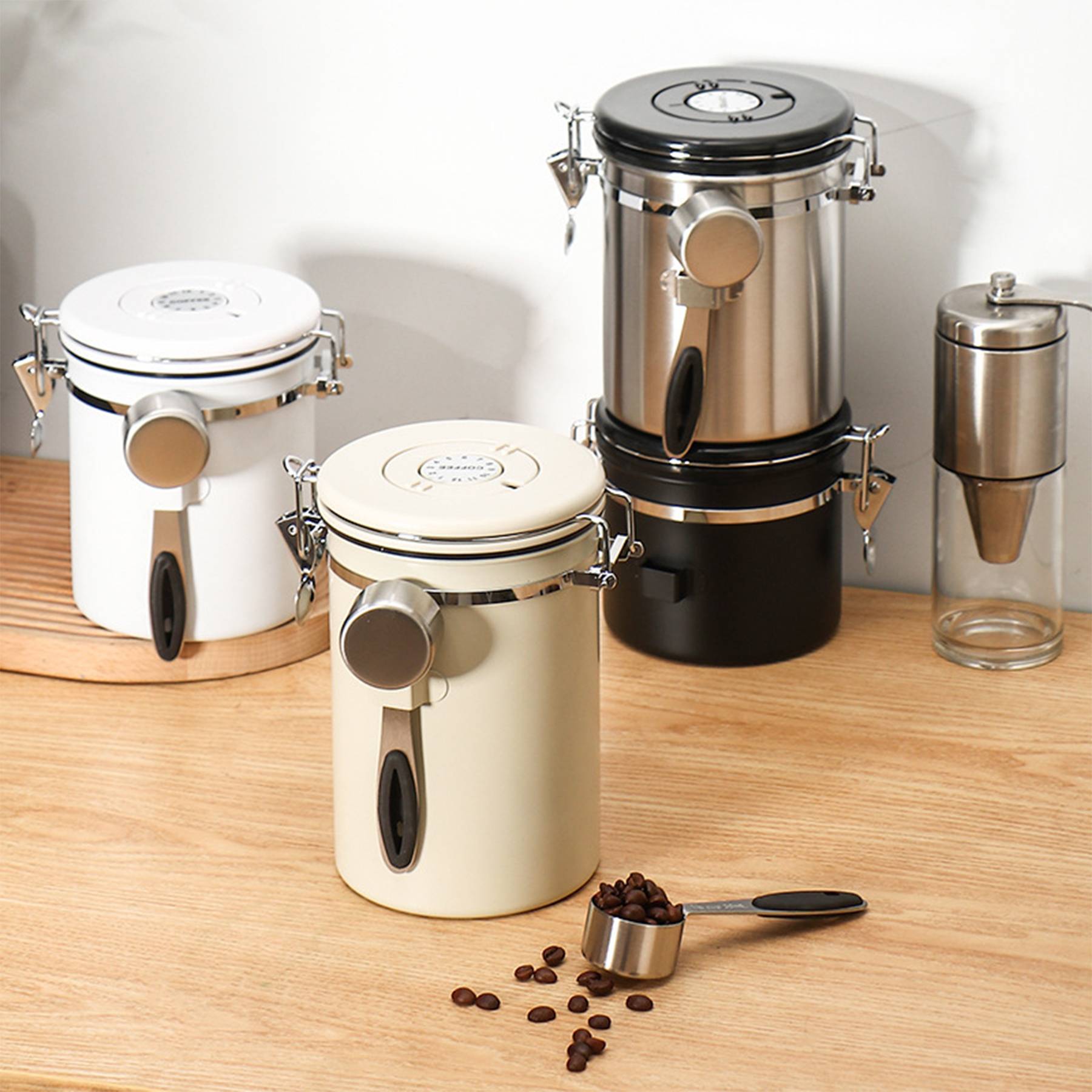 304 Stainless Steel Coffee Seal Storage Bucket 5