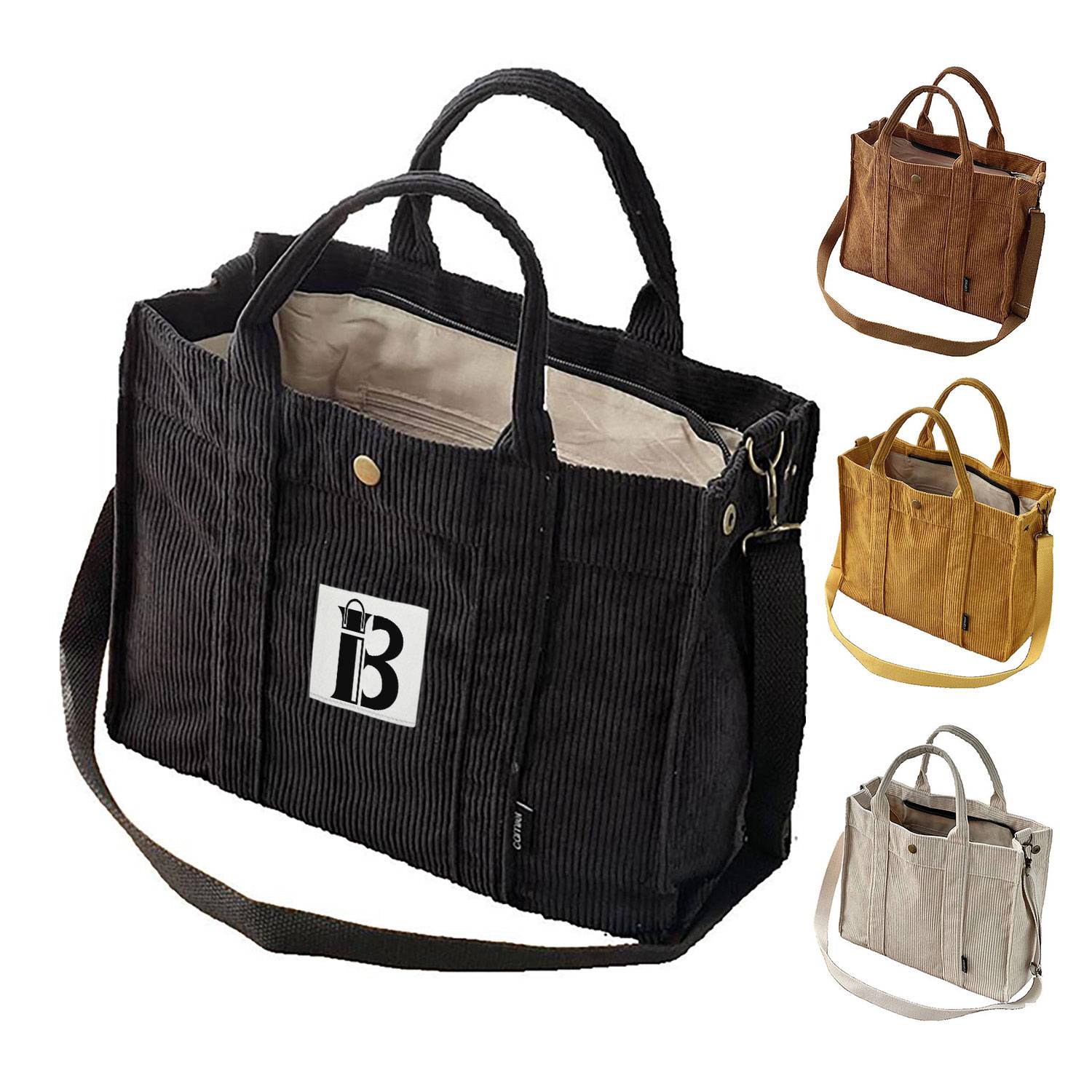 Thickened corduroy handbag
