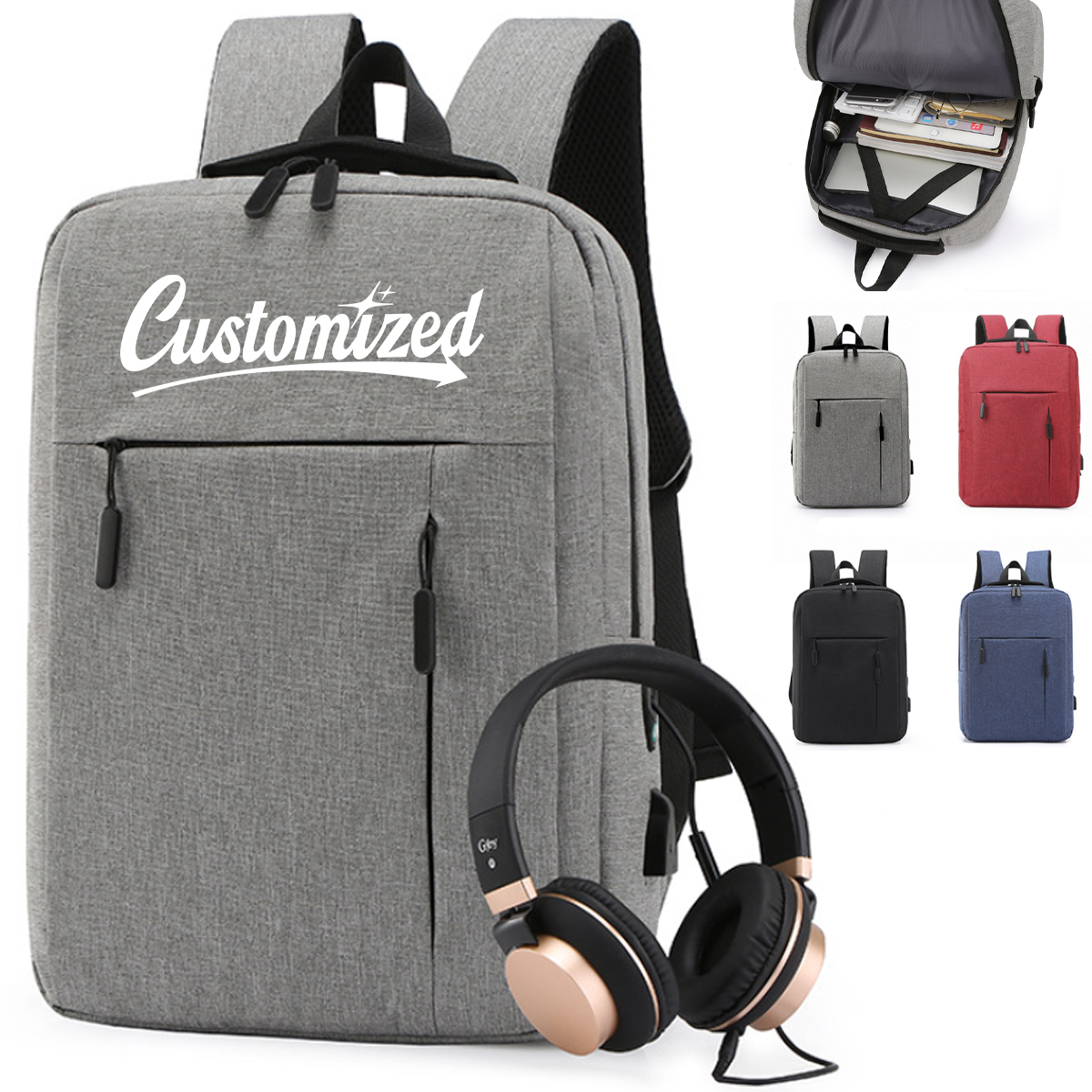 15.6" Laptop Backpack with USB Charging Port 7