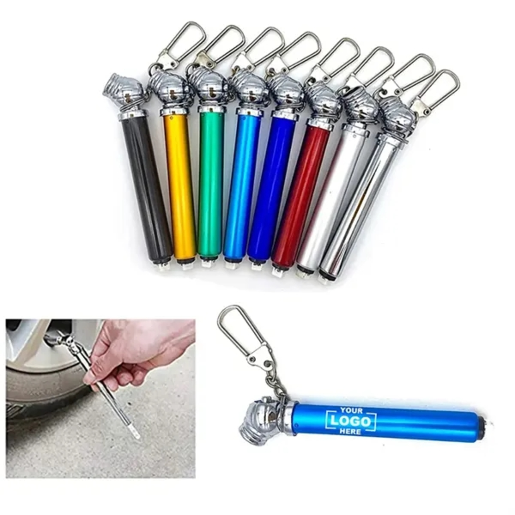 Portable Tire Pressure Gauge With Keychain
 2