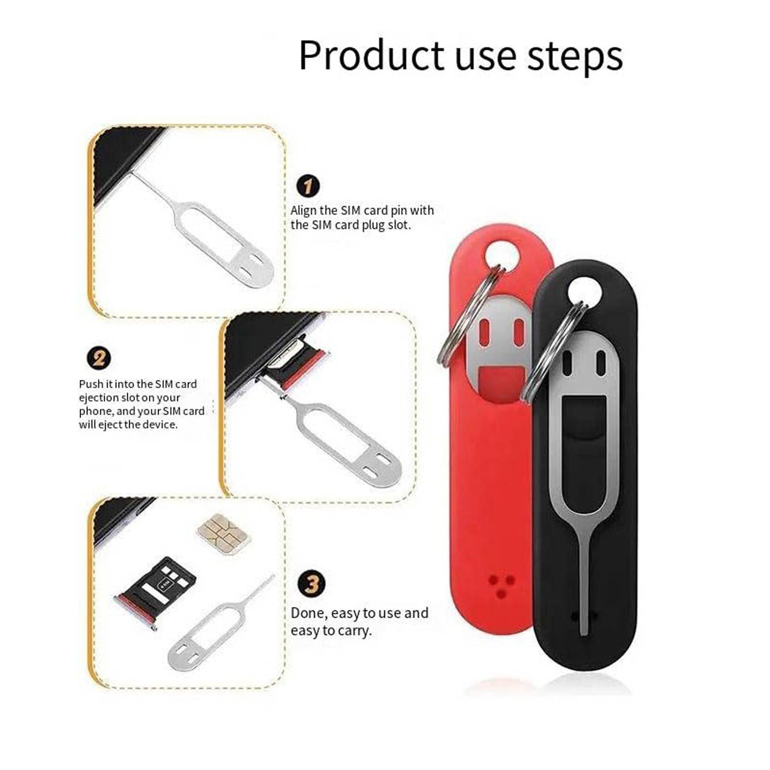 Anti Loss SIM Card Disassembly Tool Keychain 4