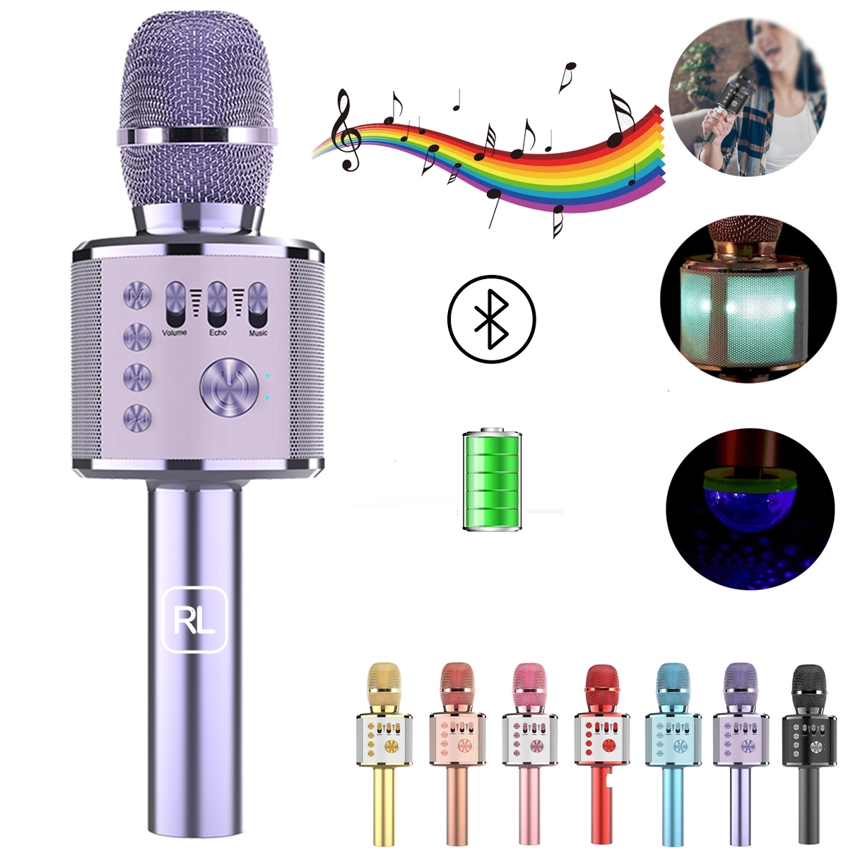 3-In-1 Portable Handheld Wireless Karaoke Microphone Q37 2