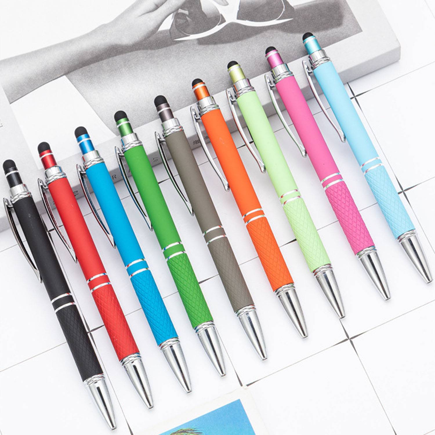 Retractable Metal Ballpoint Pen -Soft Touch & Smooth Writing 7