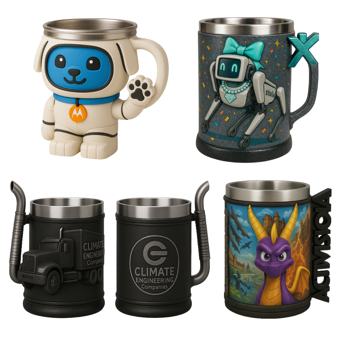 EpicMug Customizable Resin Molded Exterior Mug - Stainless Steel 450ML 18