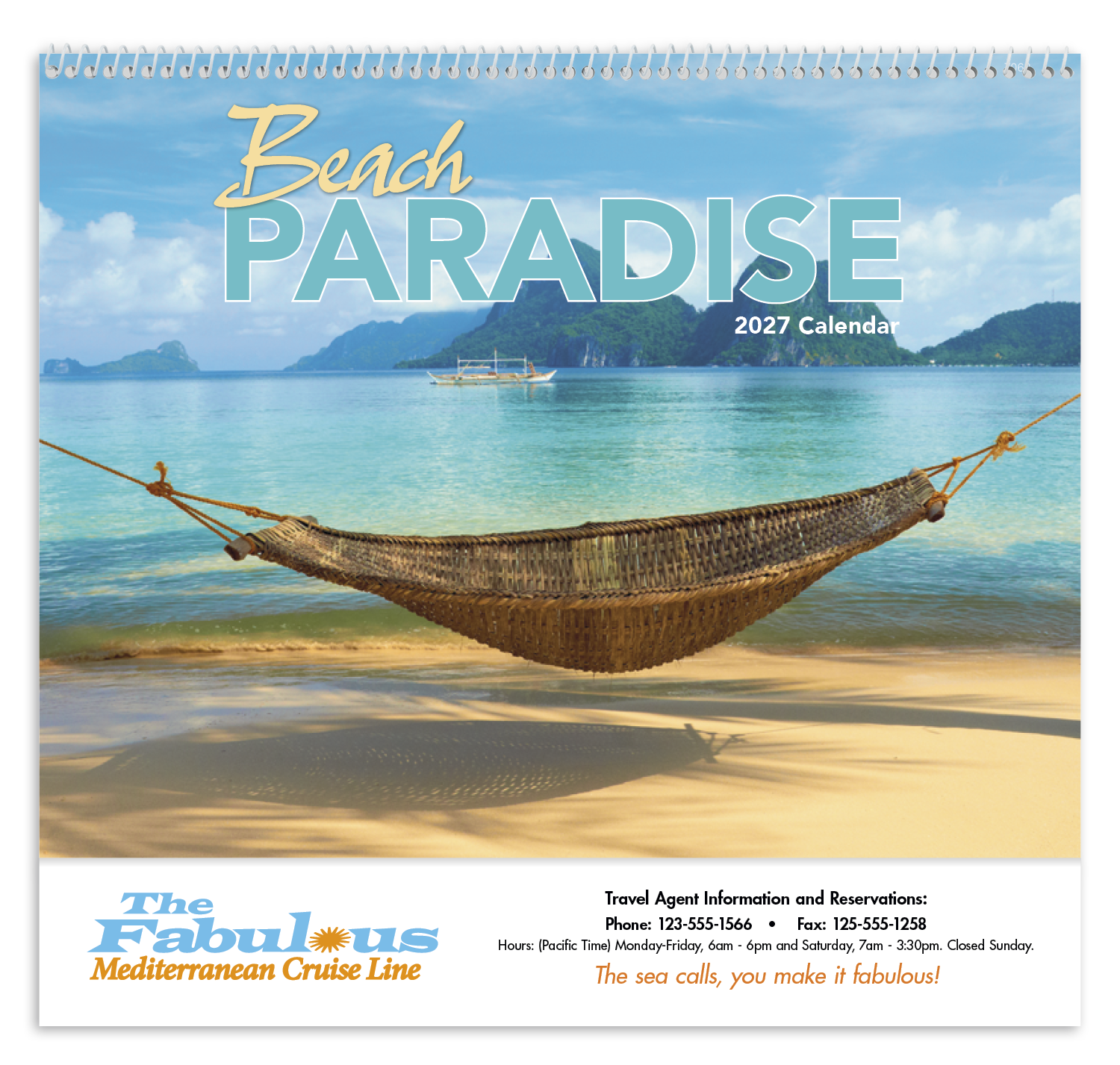 Good Value™ Beach Paradise - Spiral Calendar 51