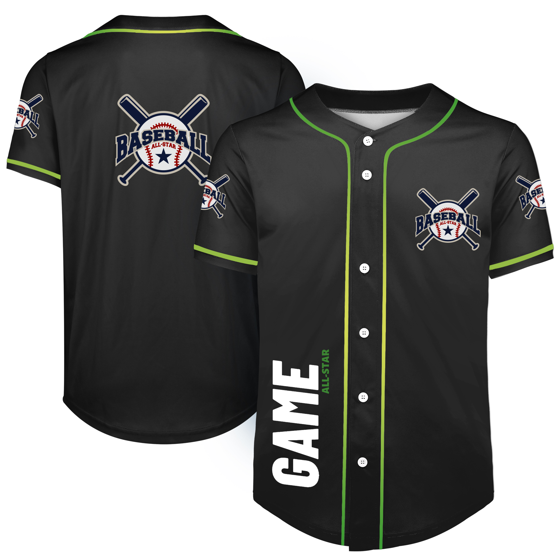 Custom Full-Button Baseball Jersey (Full Color Dye Sublimated) 28