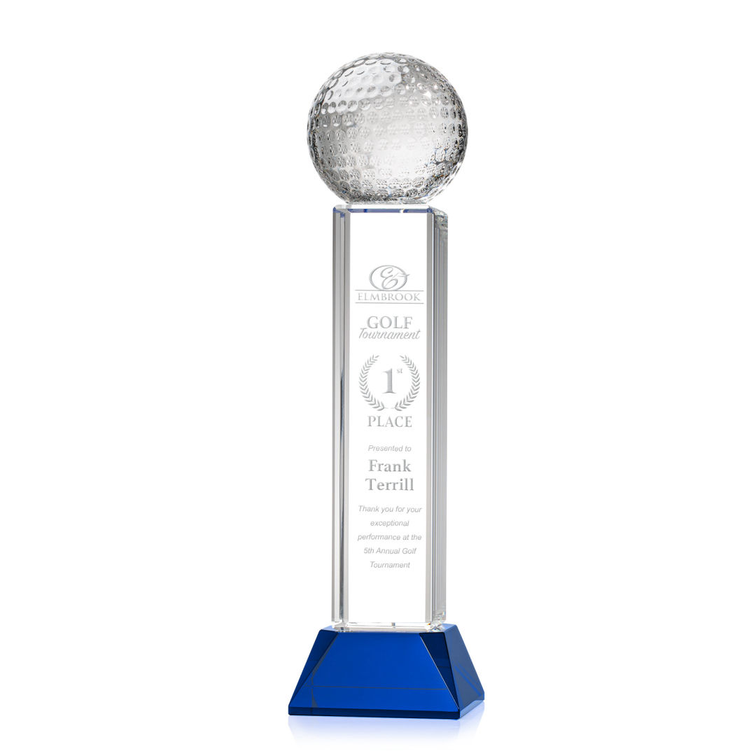 Golf Ball Award on Stowe Base - Blue 14
