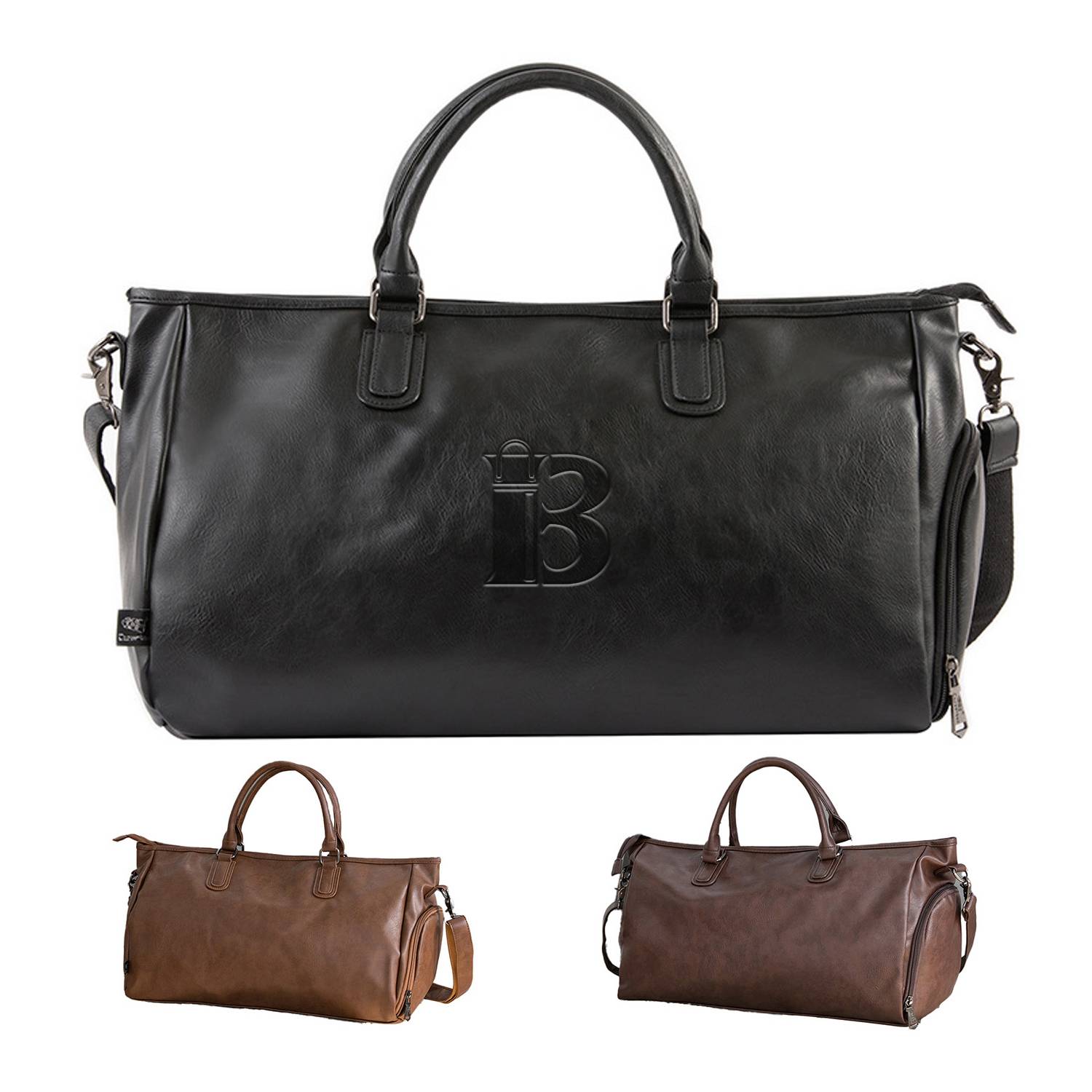 PU Leather Travel Duffle Weekender Bag 3