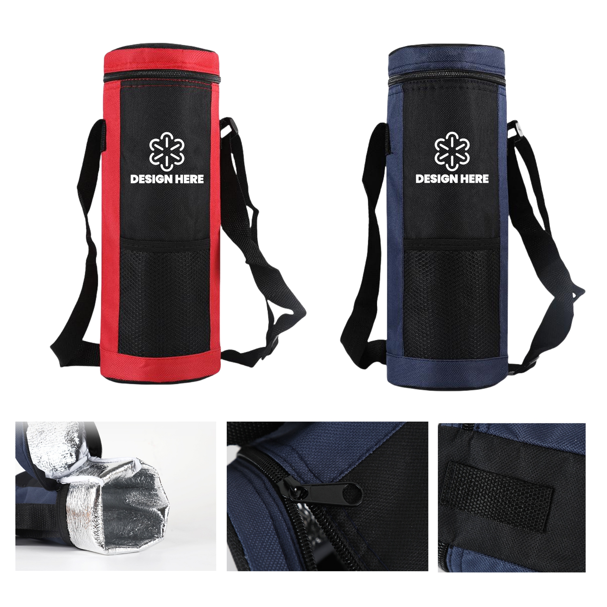 Oxford Round Insulated Sling Bag For Drinks Outdoor 2