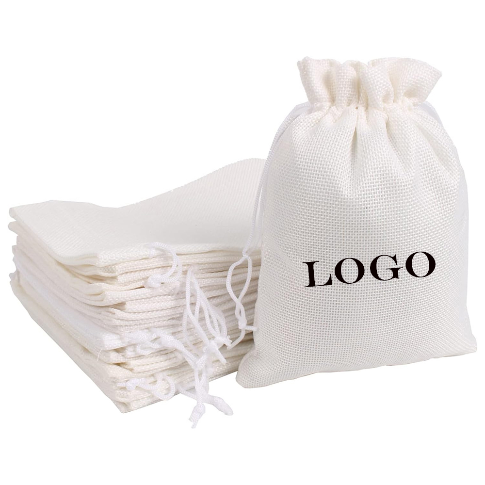 4" x 6" Deluxe Burlap Drawstring Bag. 2